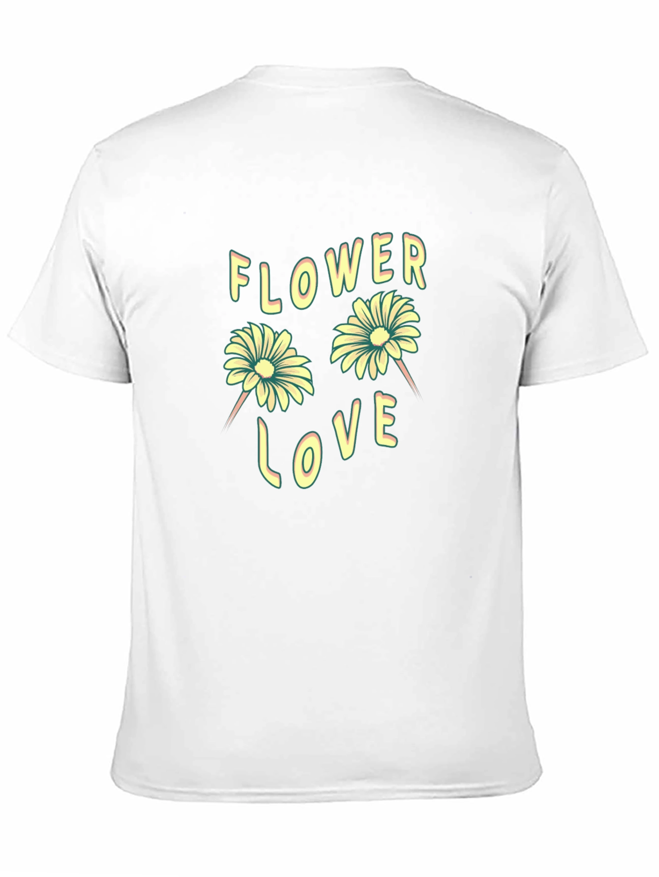 Black Flower Love Graphic Tee - Trendy Unisex T-Shirt view 11