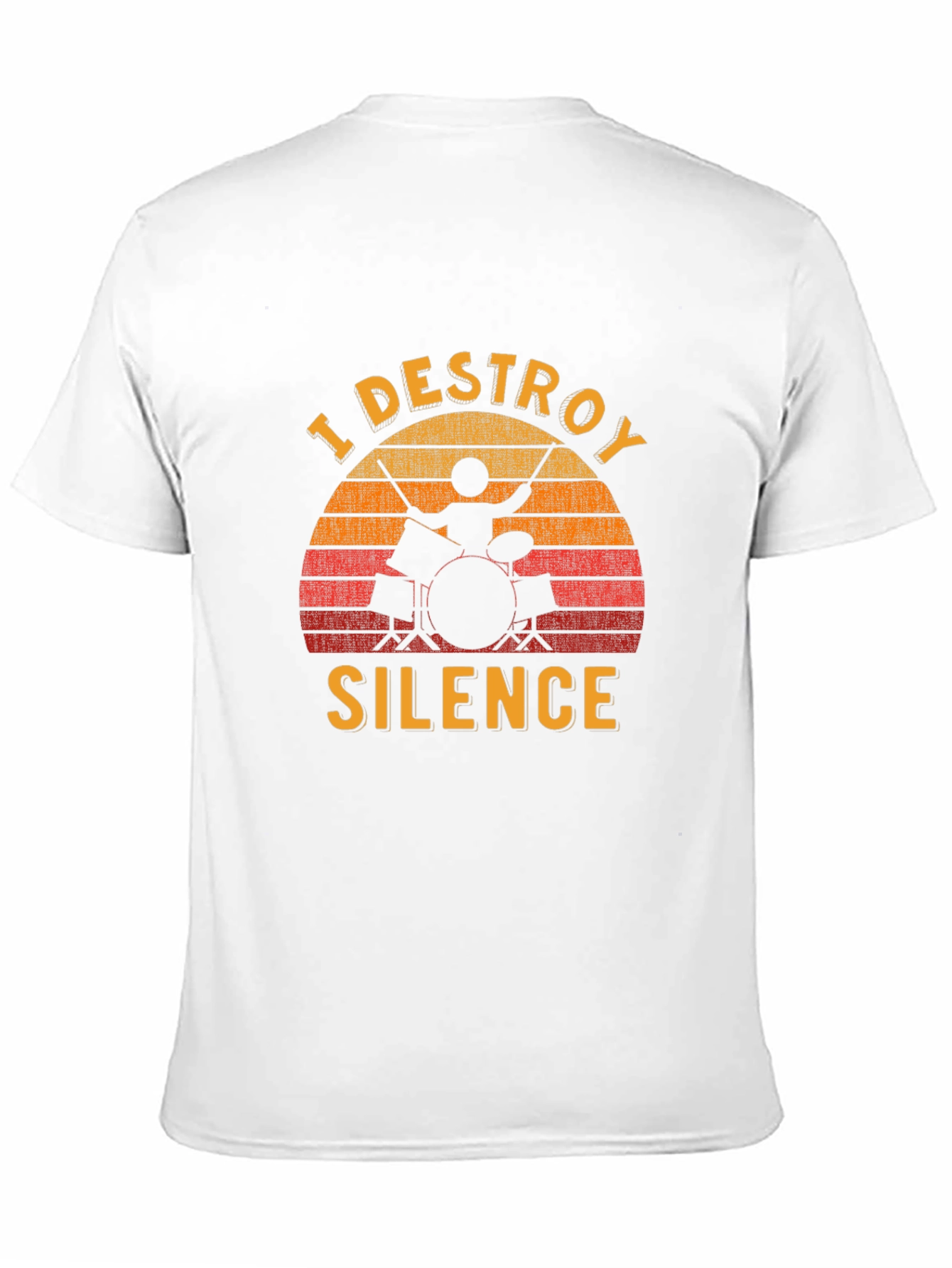 Black I Destroy Silence Drummer T-Shirt view 11