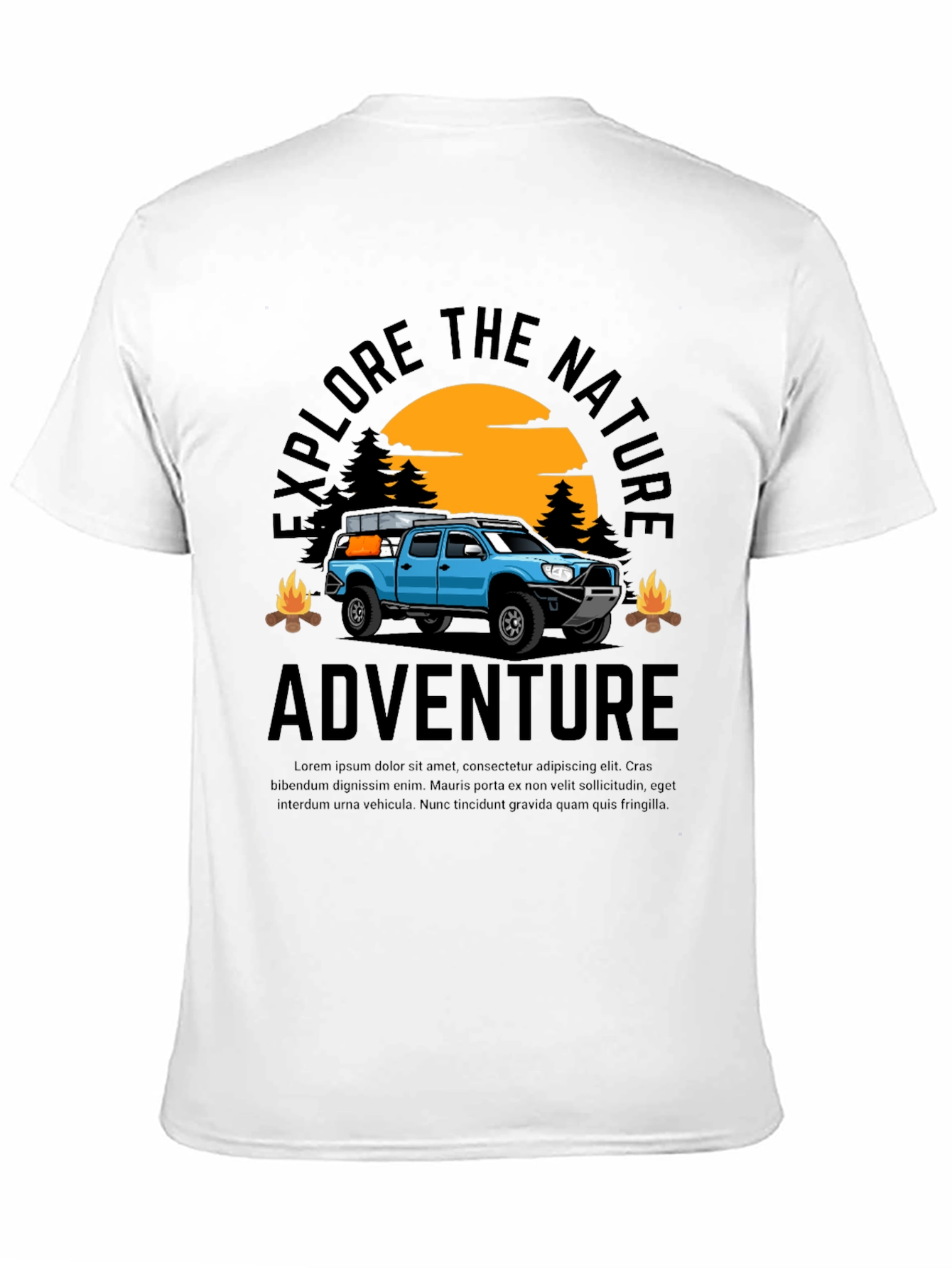 Black Explore Nature Adventure Graphic Tee - Black view 11