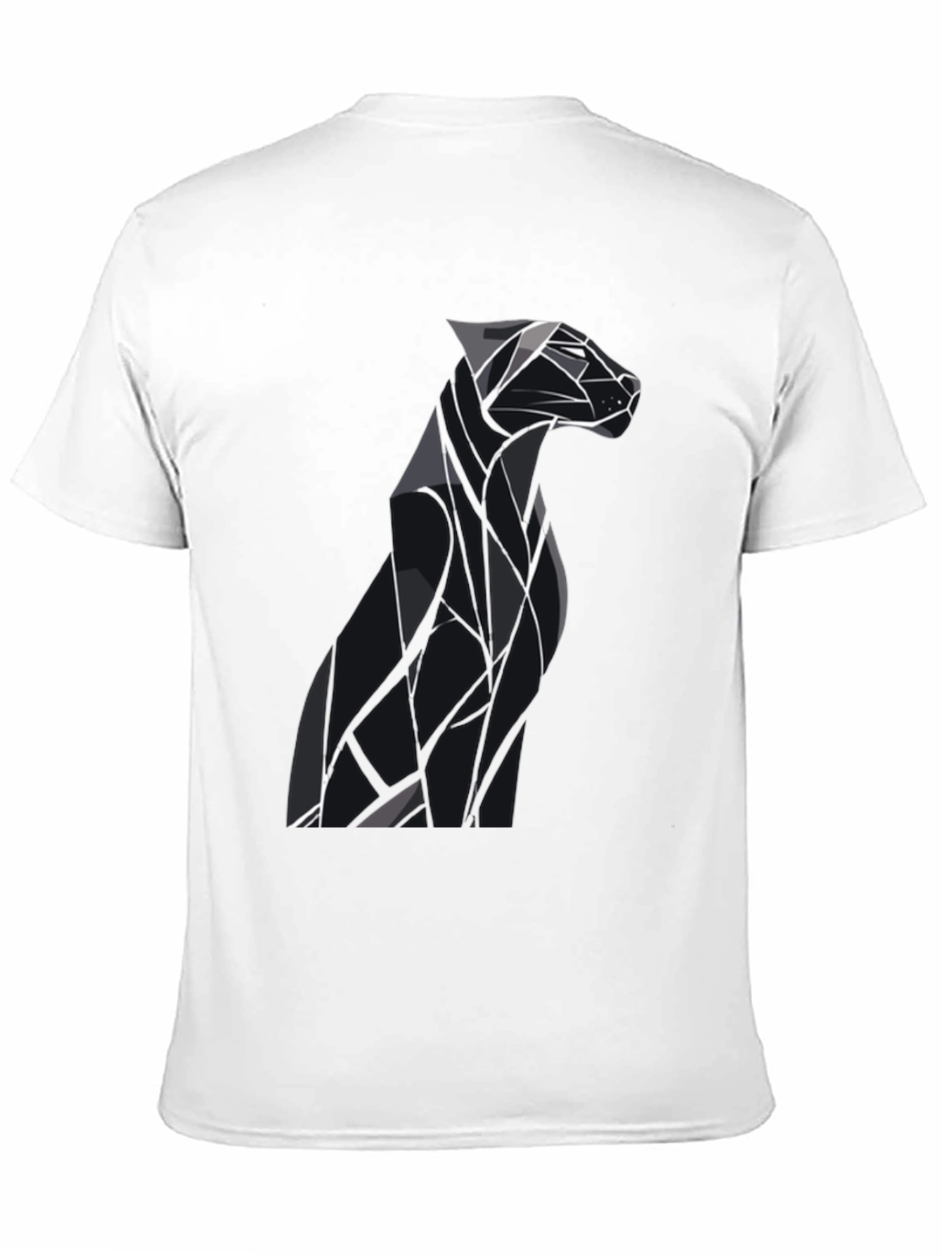 Black Geometric Dog Graphic Tee - Modern Style view 11