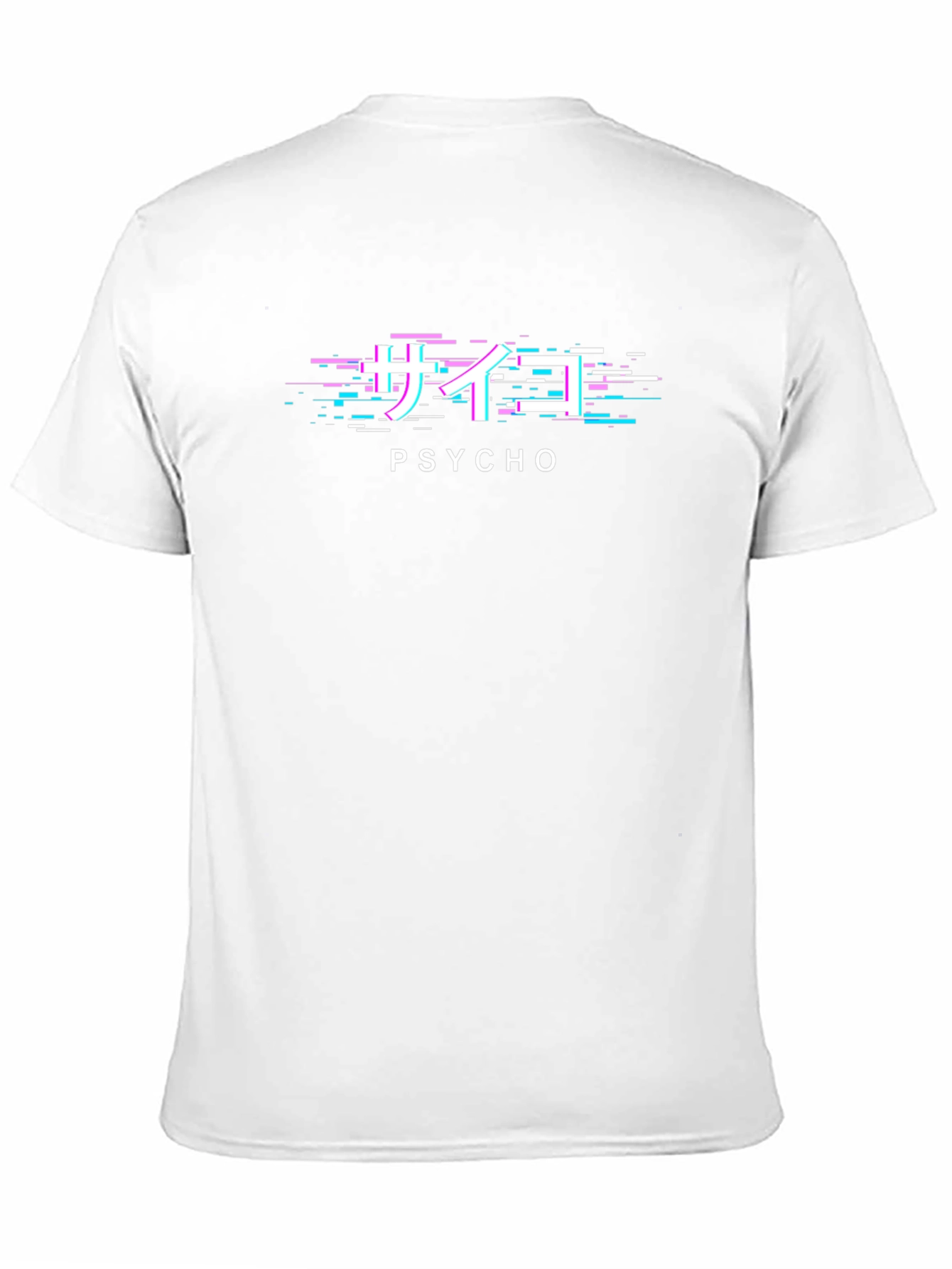 Black Psycho Glitch Text T-Shirt - Cool Japanese Inspired Design view 11