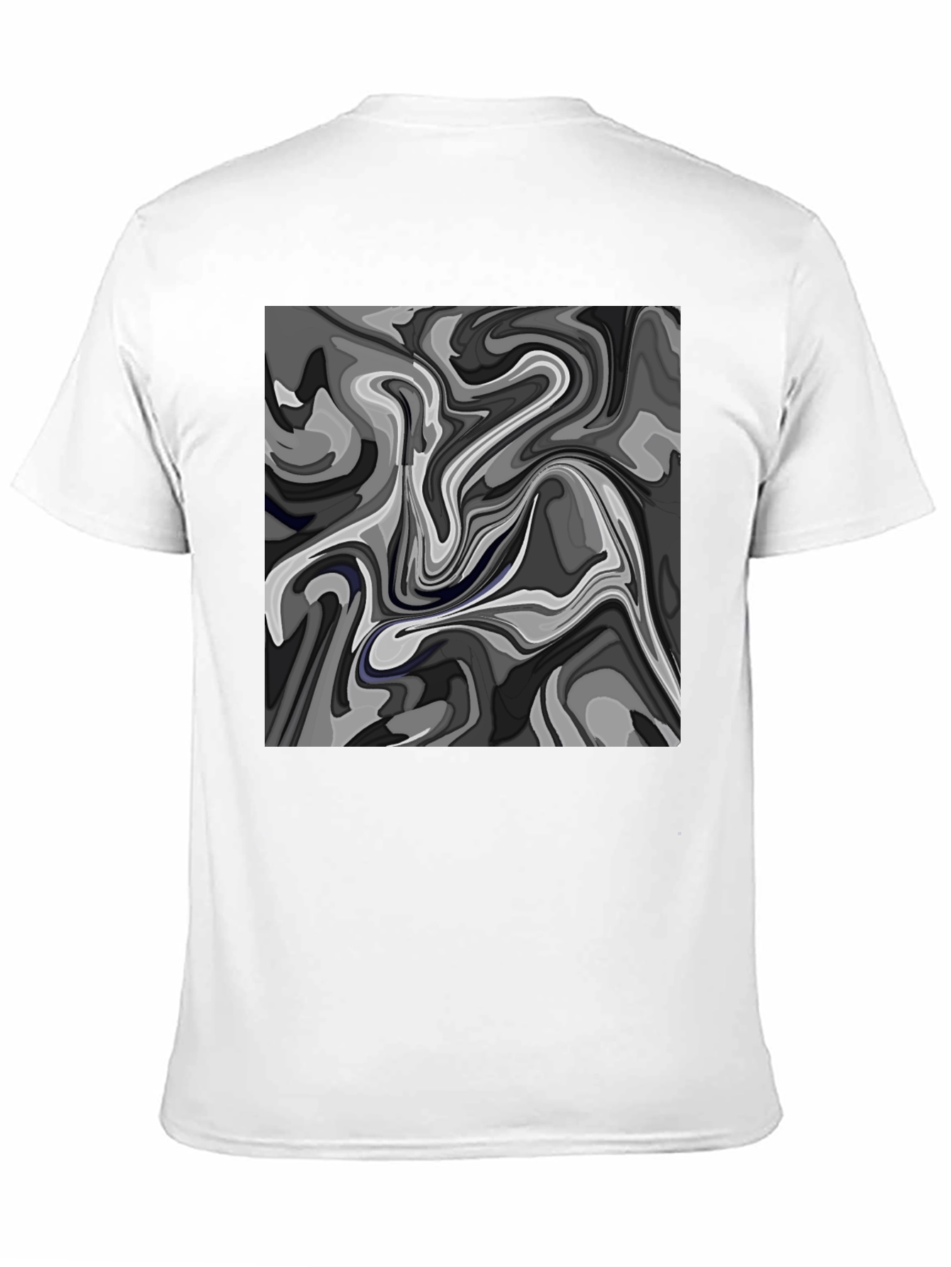Black Abstract Swirl Graphic T-Shirt view 11