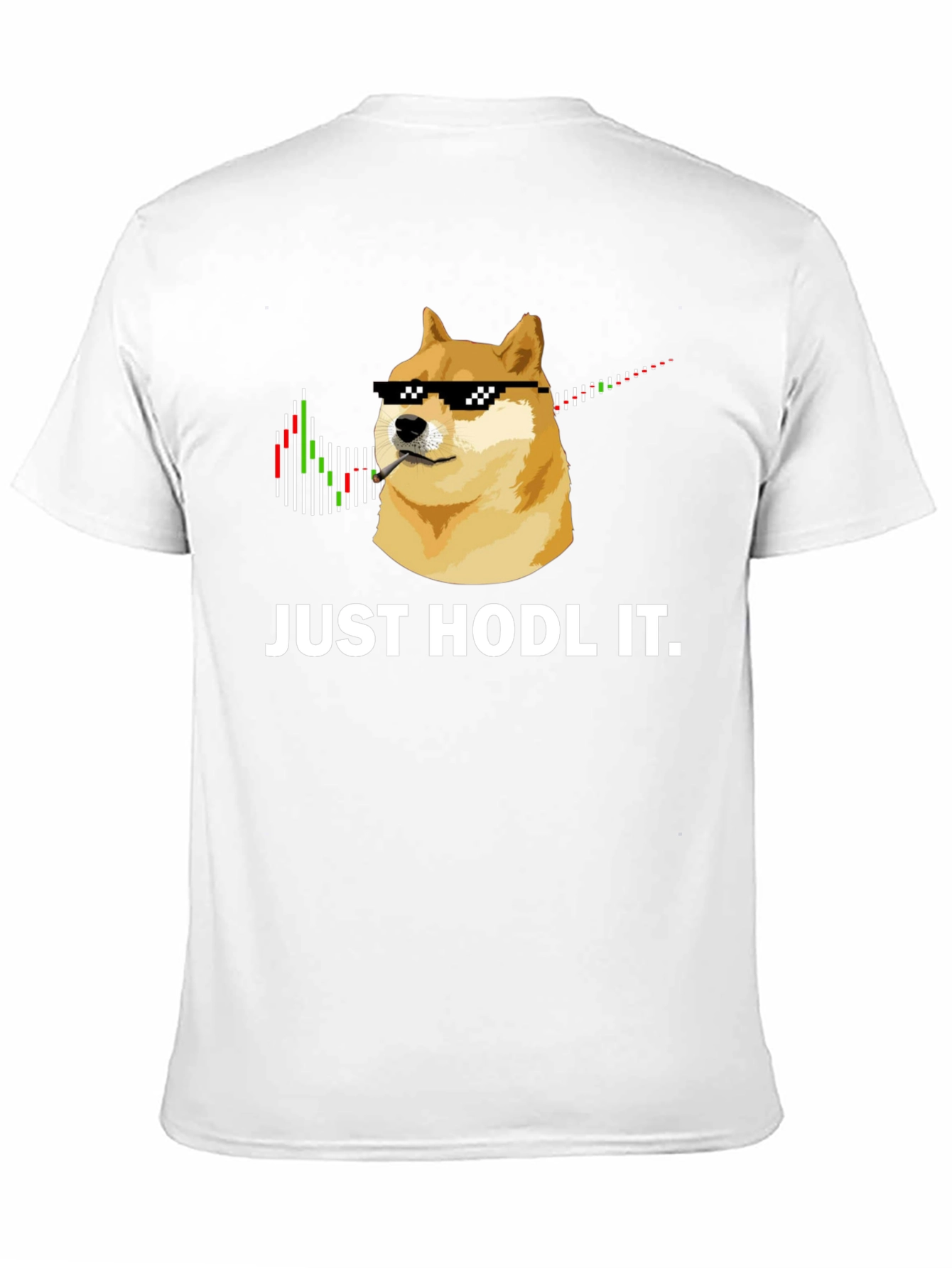 Black Just Hodl It T-Shirt: Crypto Doge Meme Tee view 11