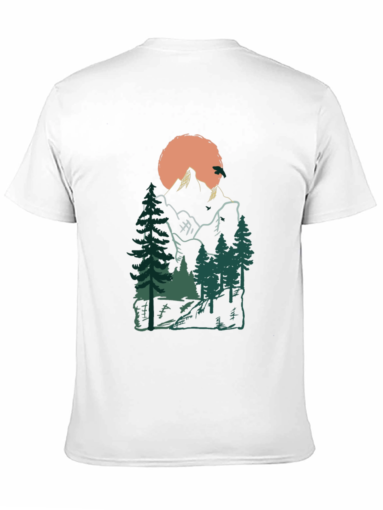 Black Mountain Sunset Graphic Tee - Nature Lover's Shirt view 11
