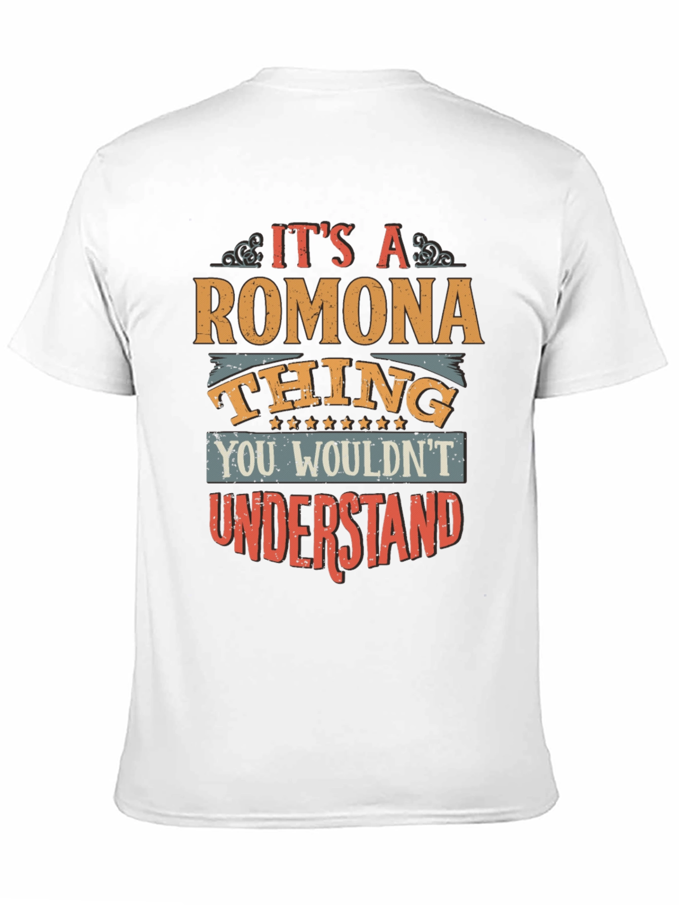 Black Romona Thing - Funny Custom Name T-Shirt view 11
