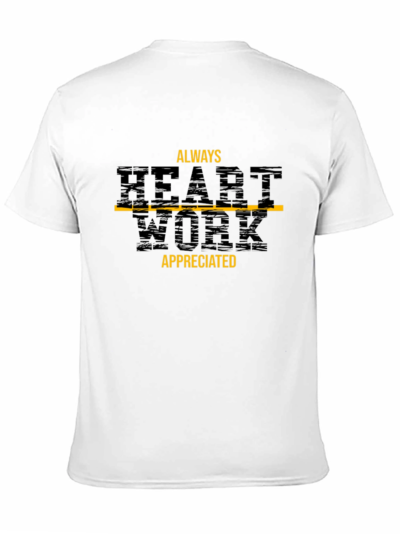 Black Heart Work Appreciated T-Shirt - Premium Black Tee view 11
