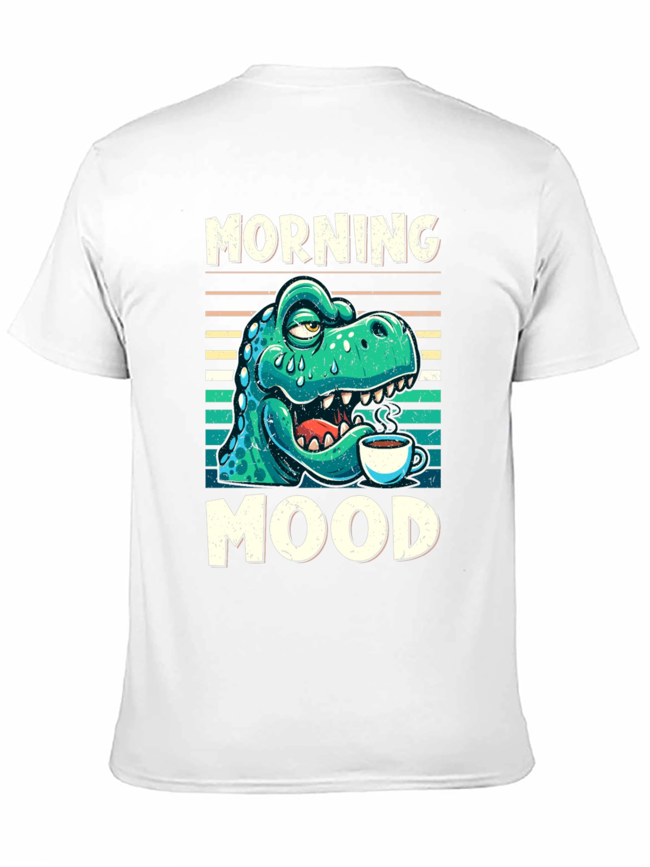 Black Morning Mood Dinosaur T-Shirt view 11