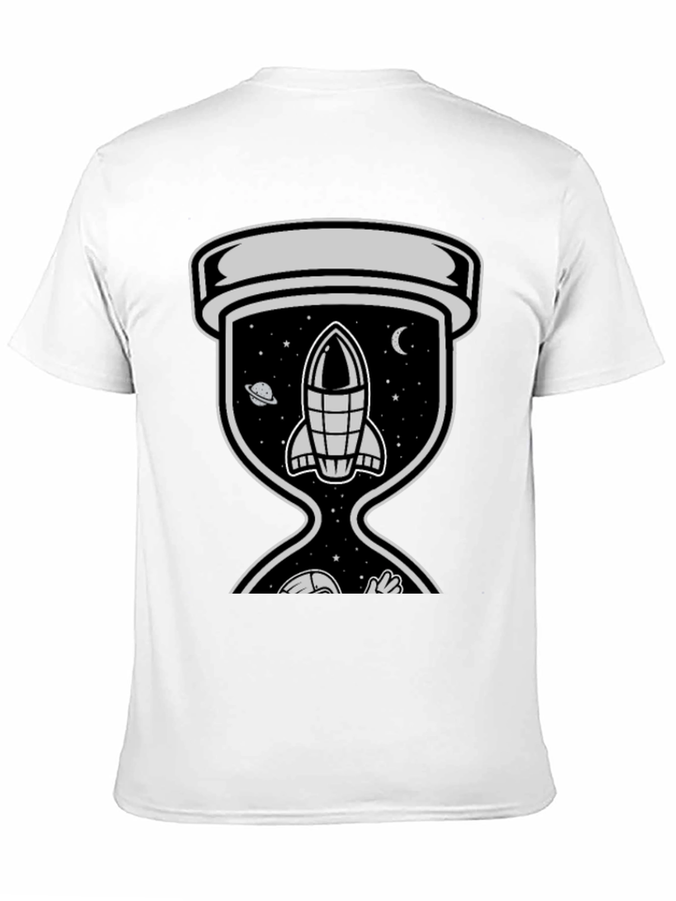 Black Space Hourglass Graphic Tee - Trendy Black T-Shirt view 11