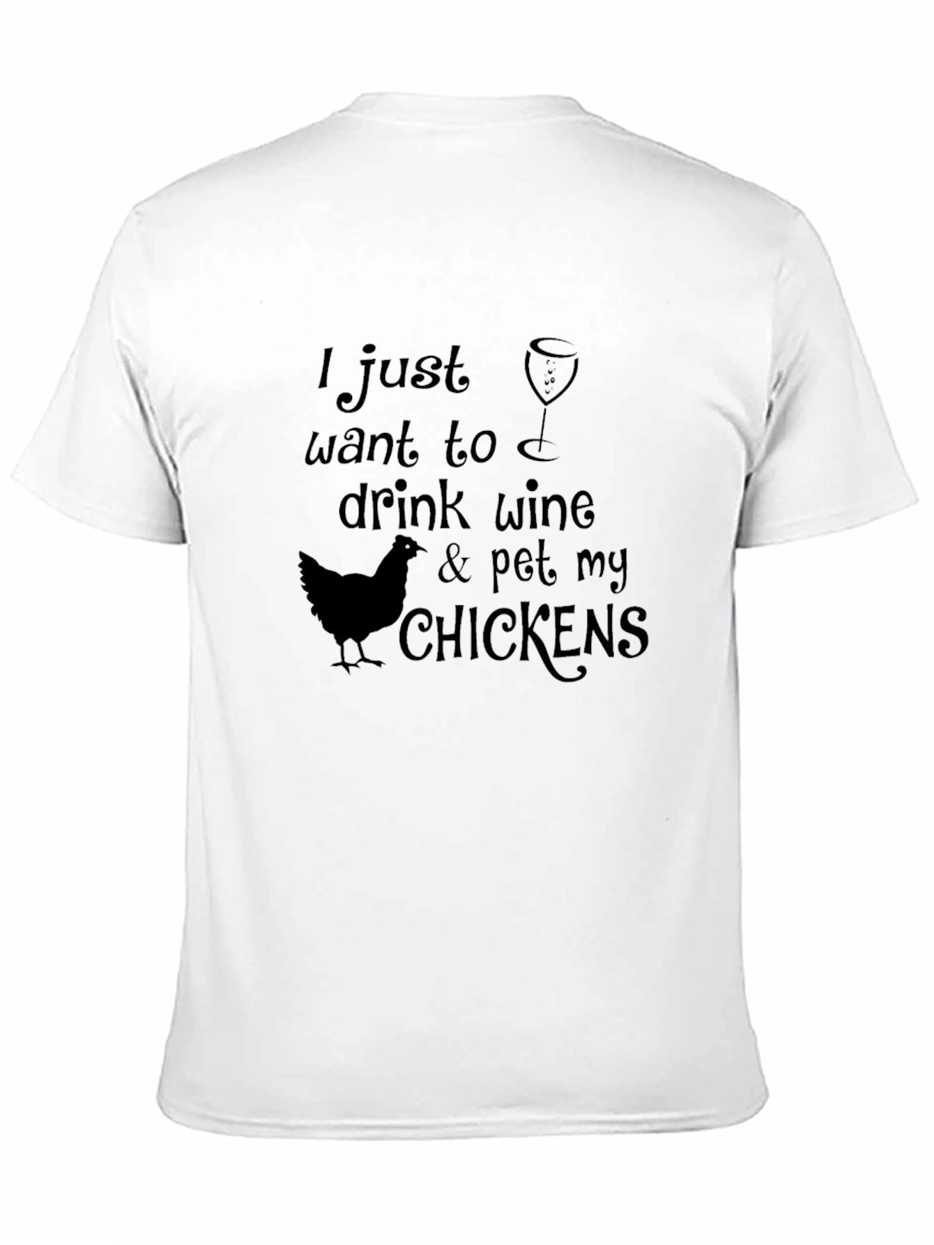 Black Wine & Chickens Graphic Tee - Relaxed Comfort view 11