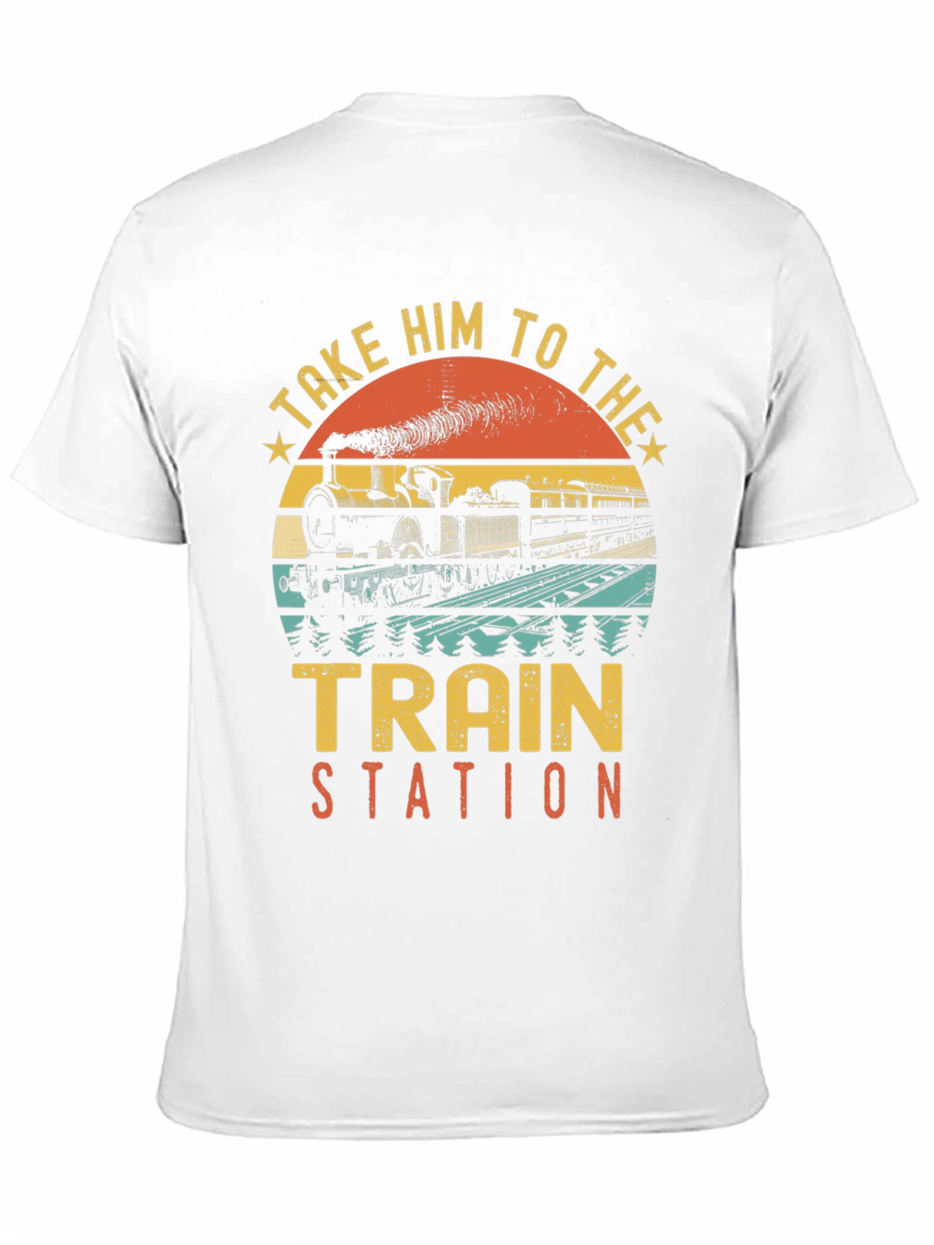 Black Take Him to the Train Station T-Shirt view 11