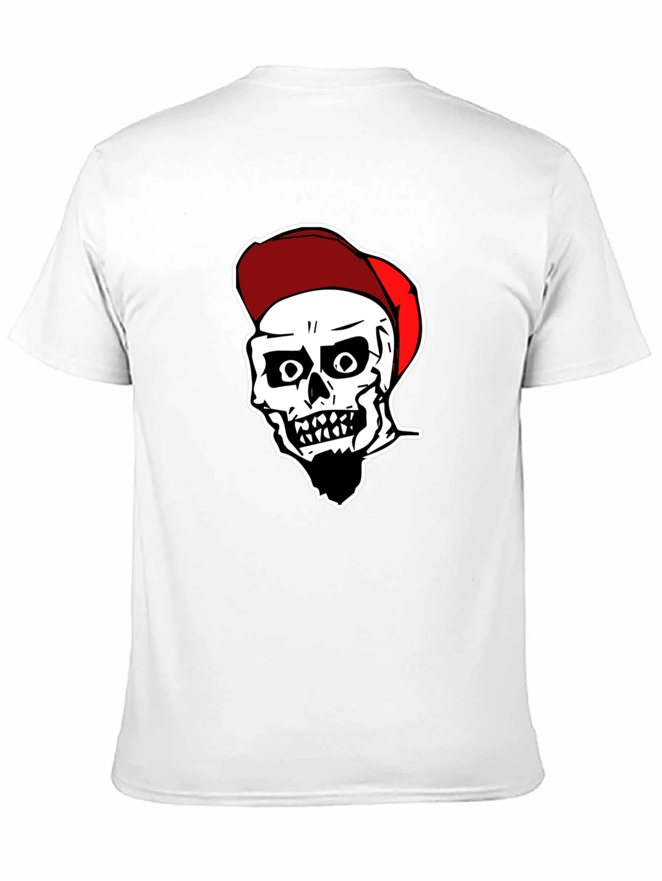 Black Skull Graphic Tee: Black Cotton Blend view 11