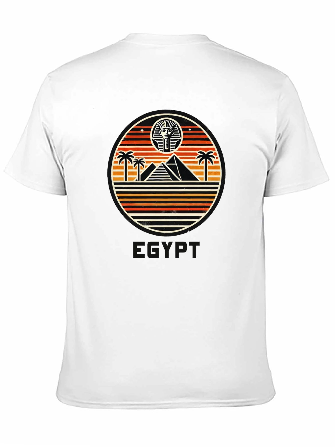 Black Retro Egyptian Pyramid T-Shirt view 11