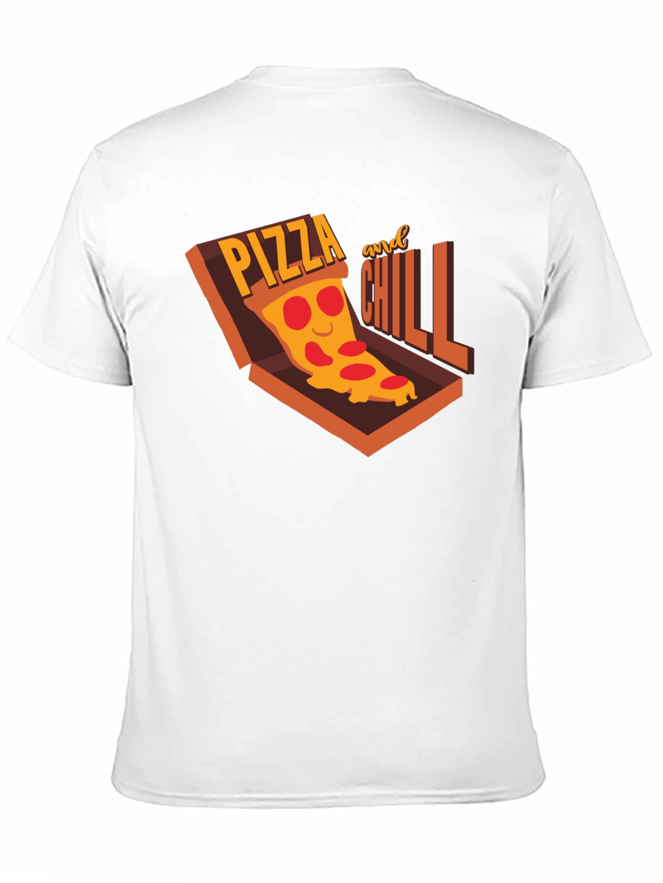 Black Pizza and Chill Graphic T-Shirt - Casual Comfort view 11