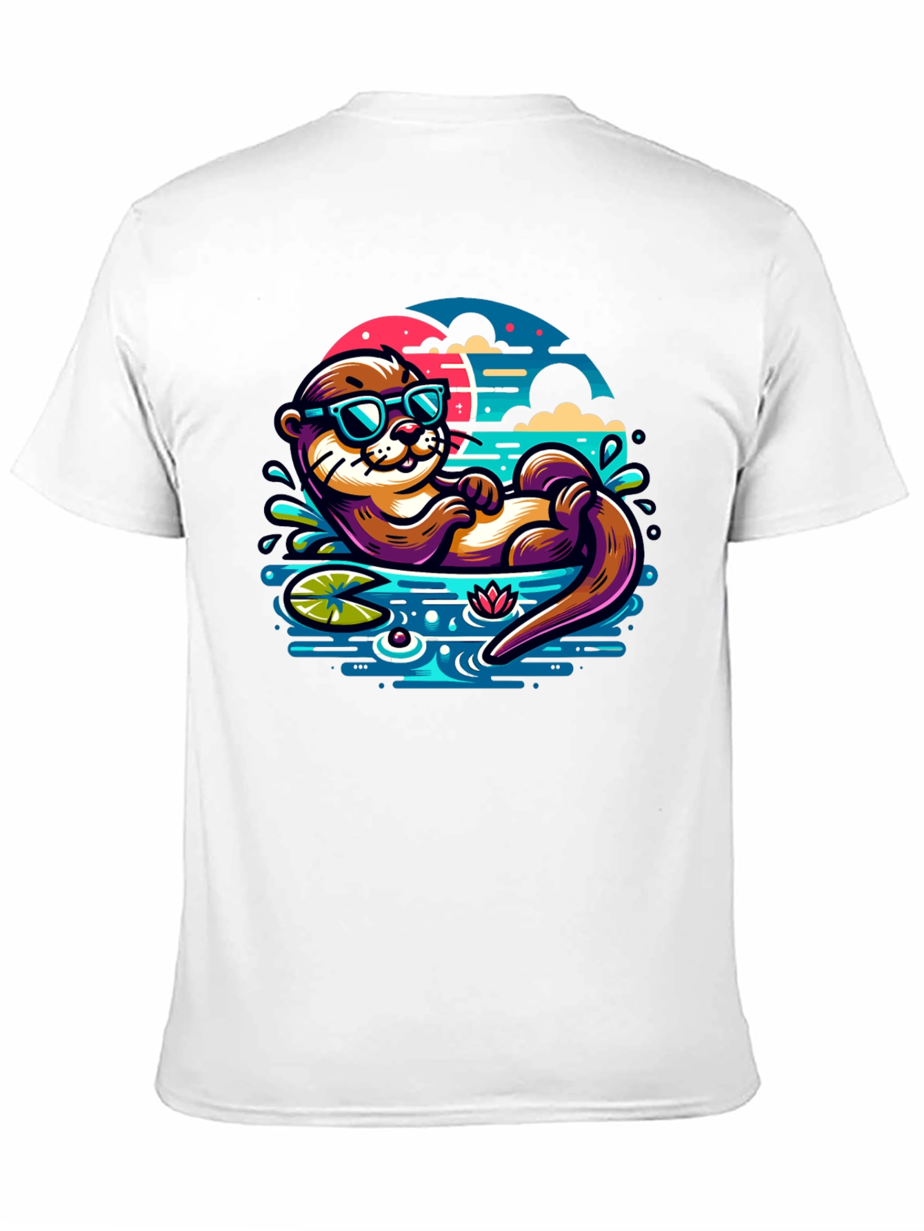 Black Cool Otter Graphic Tee - Black T-Shirt view 11