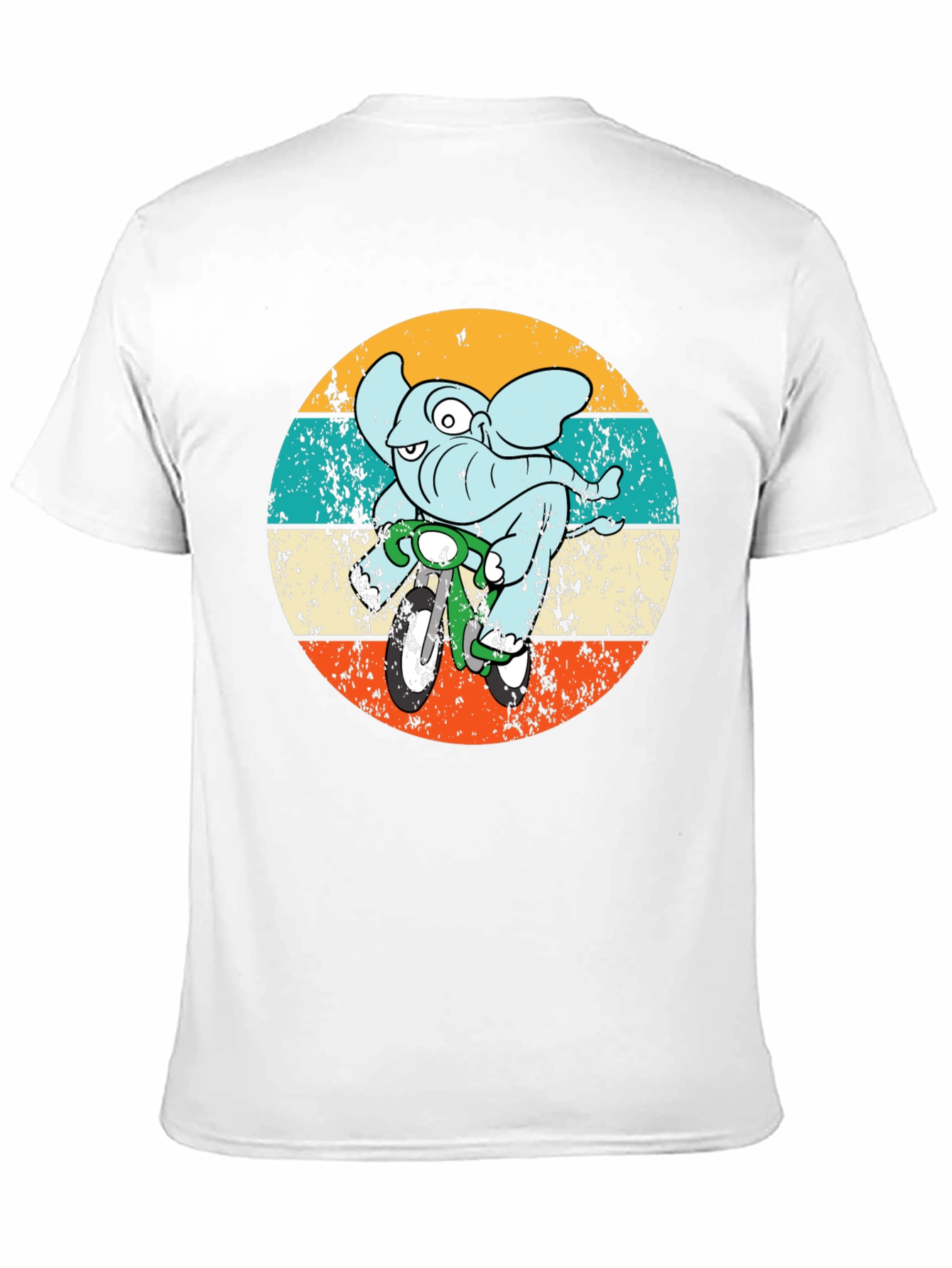 Black Elephant on Bike Graphic T-Shirt view 11