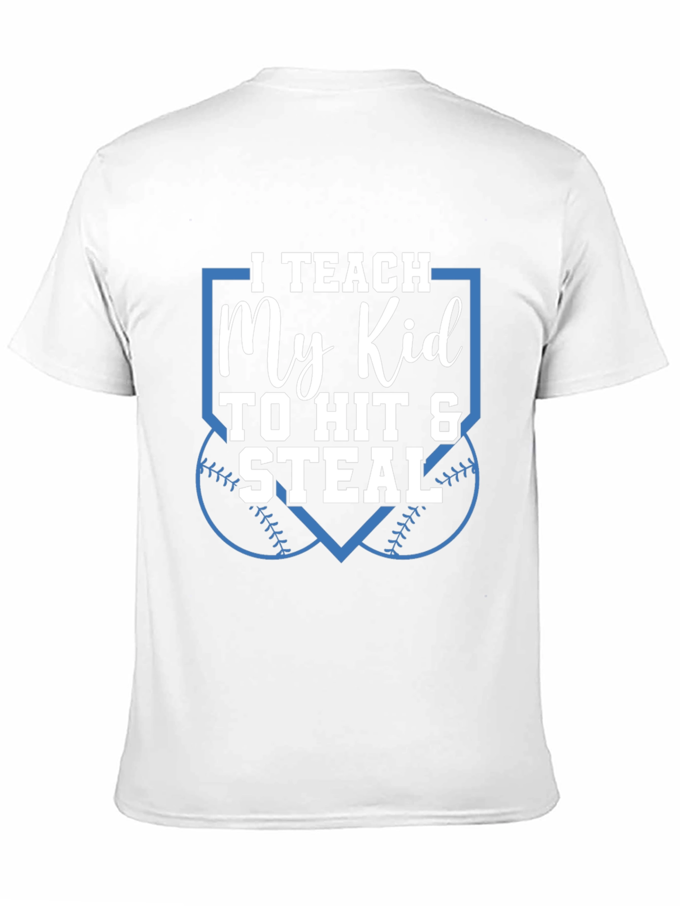 Black I Teach My Kid to Hit & Steal T-Shirt view 11