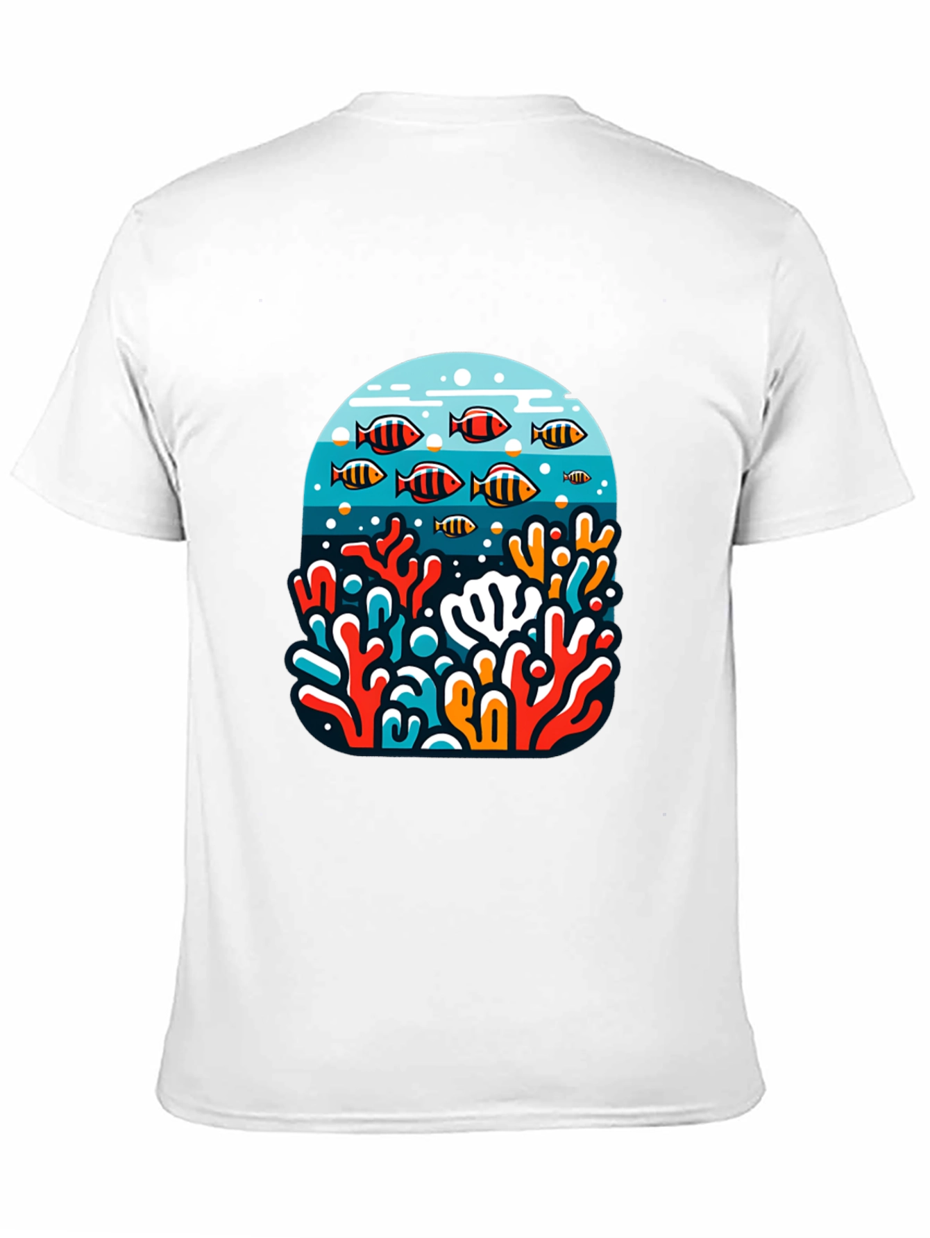 Black Ocean Reef Graphic Tee - Black view 11