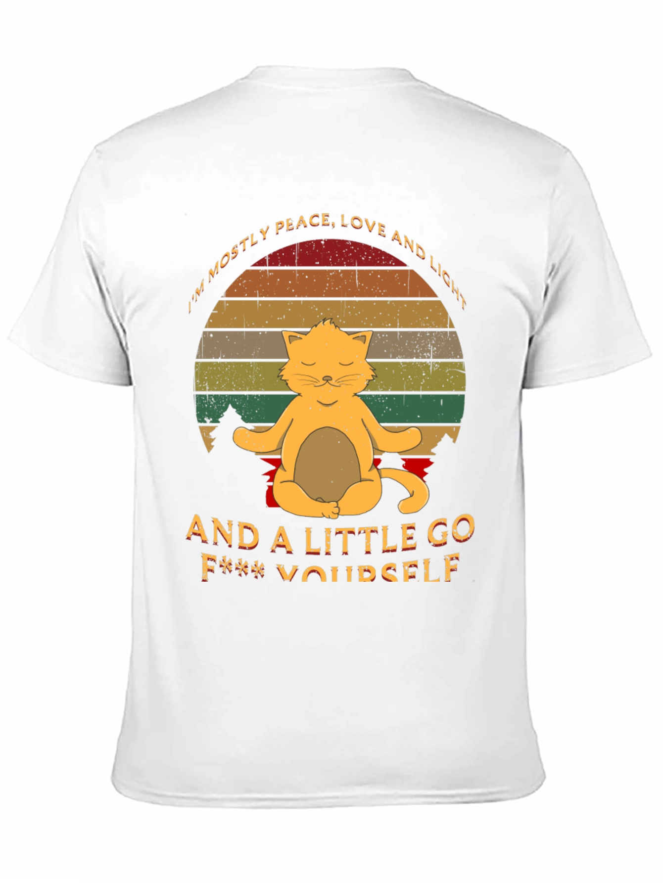 Black Peace, Love & Light Cat Graphic Tee view 11