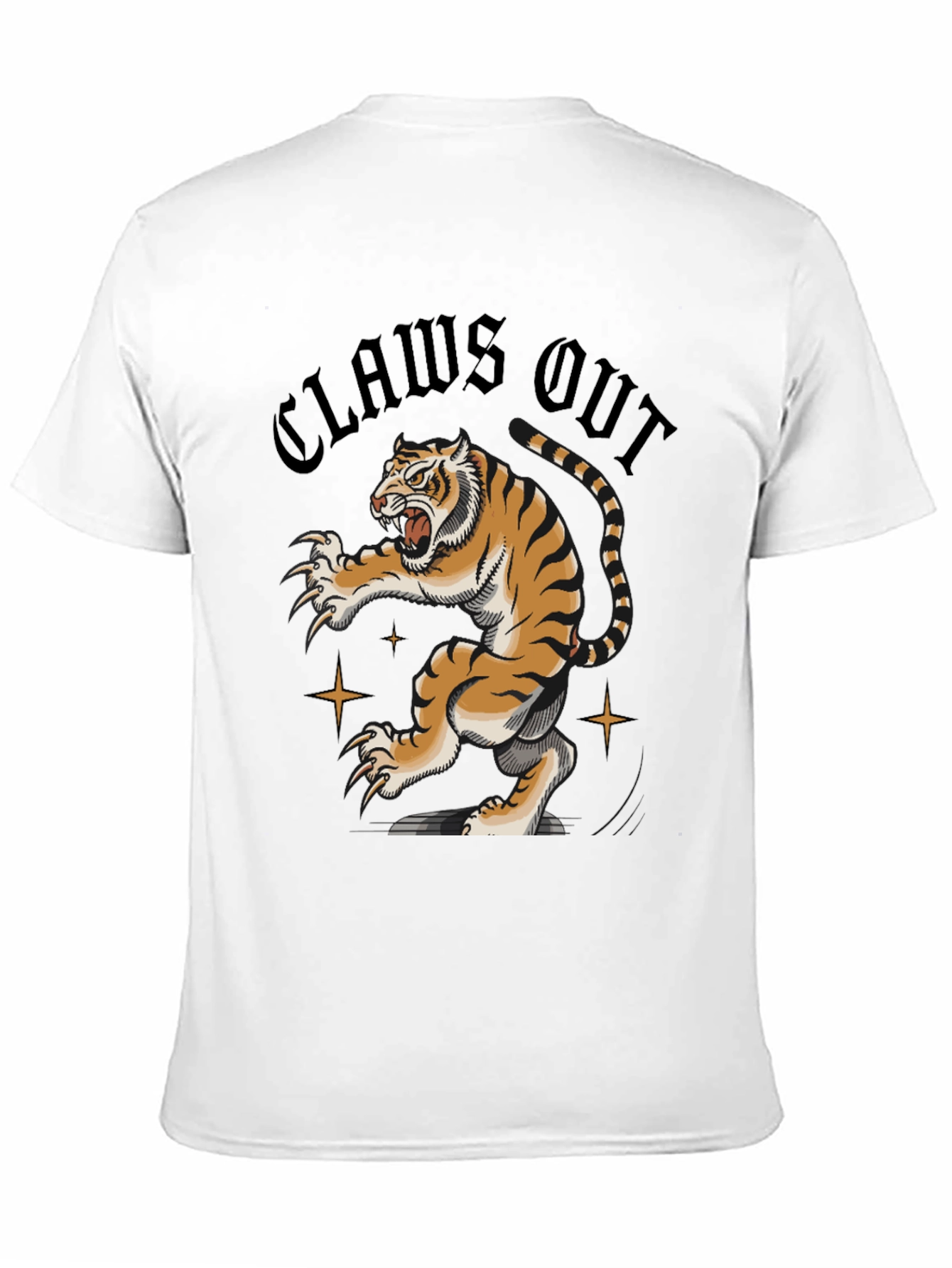 Black Claws Out Tiger Graphic Tee - Black view 11