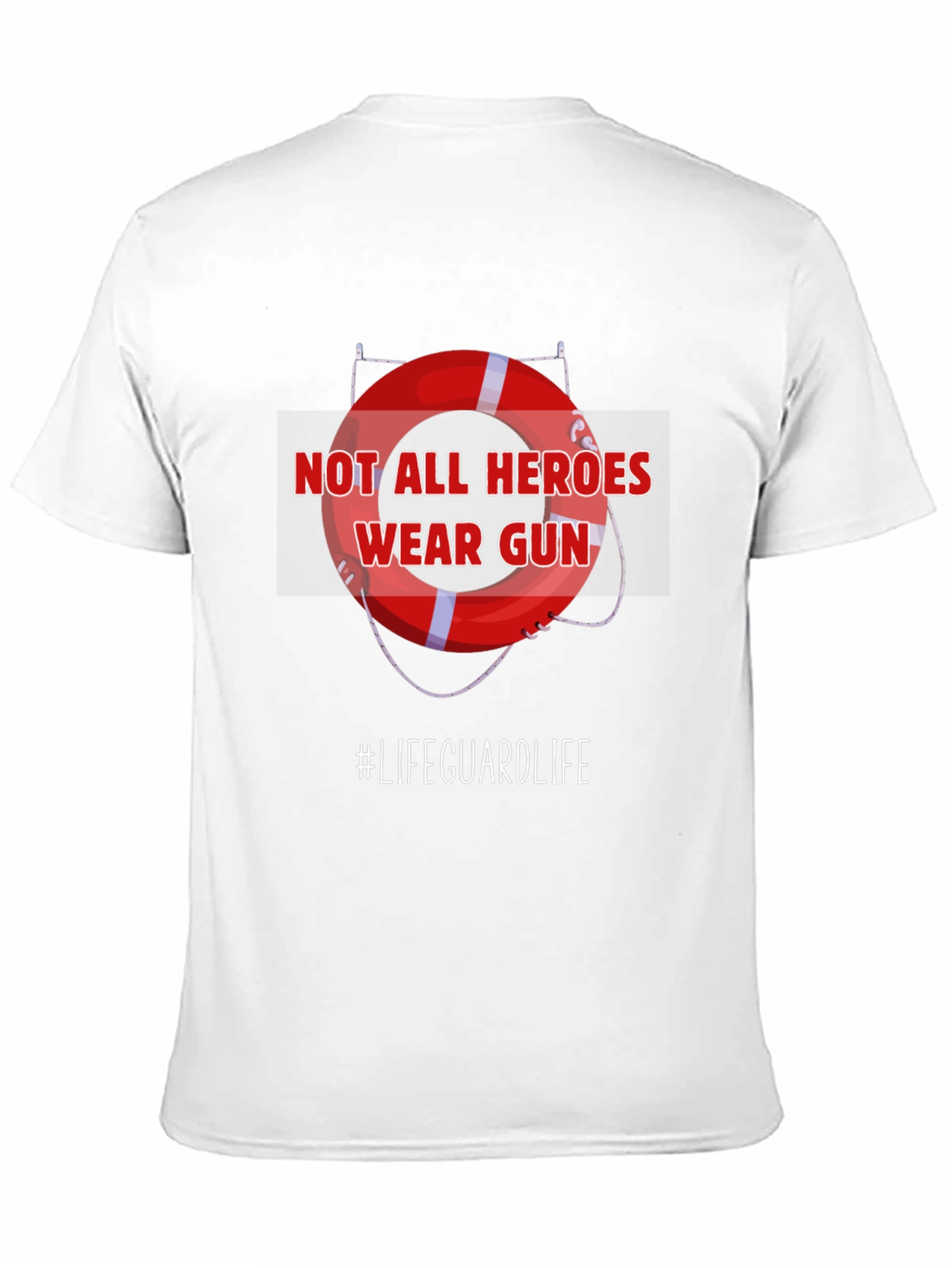 Black Lifeguard Hero T-Shirt - Not All Heroes Wear Guns view 11