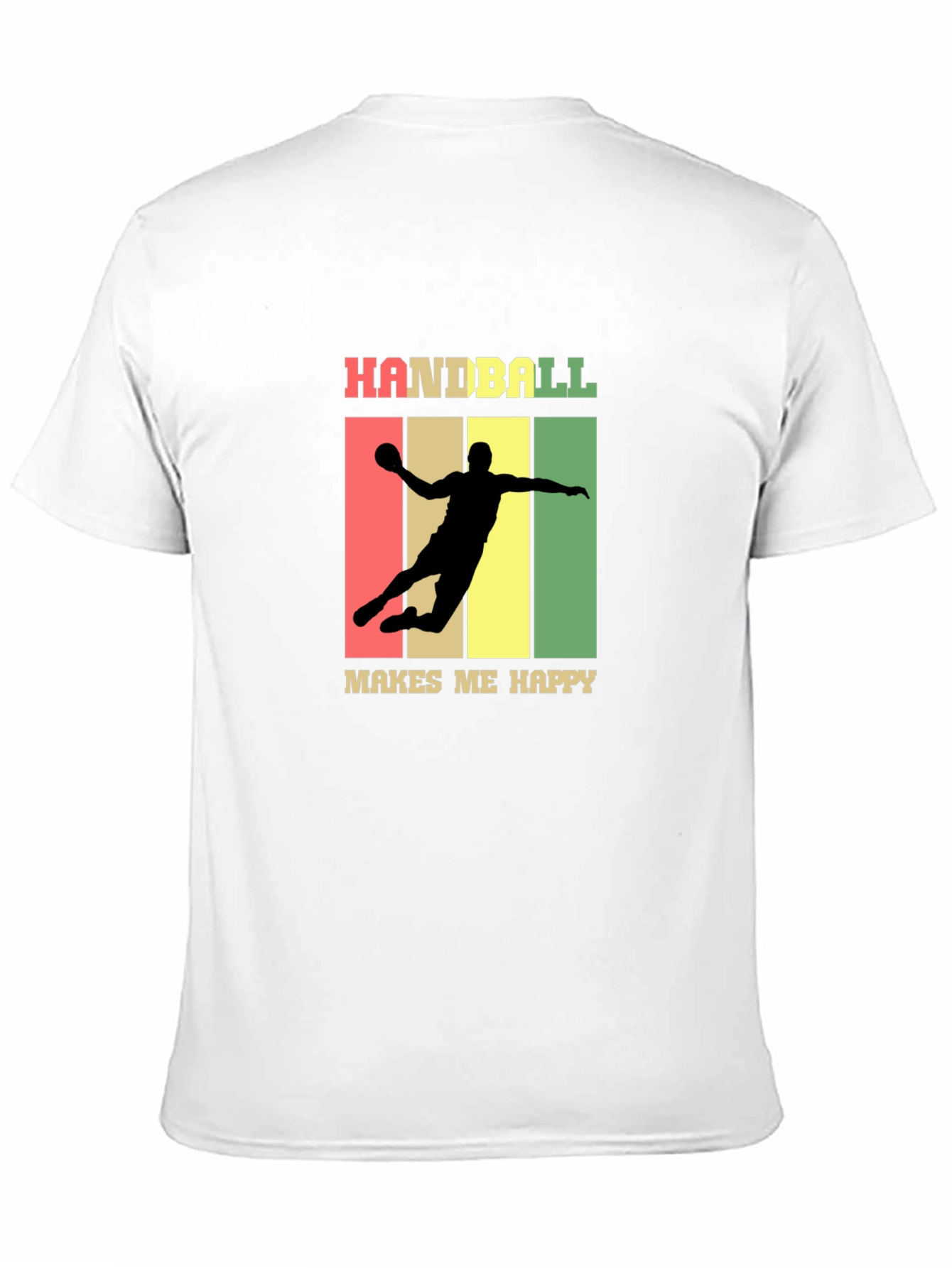 Black Handball Makes Me Happy T-Shirt - Black view 11