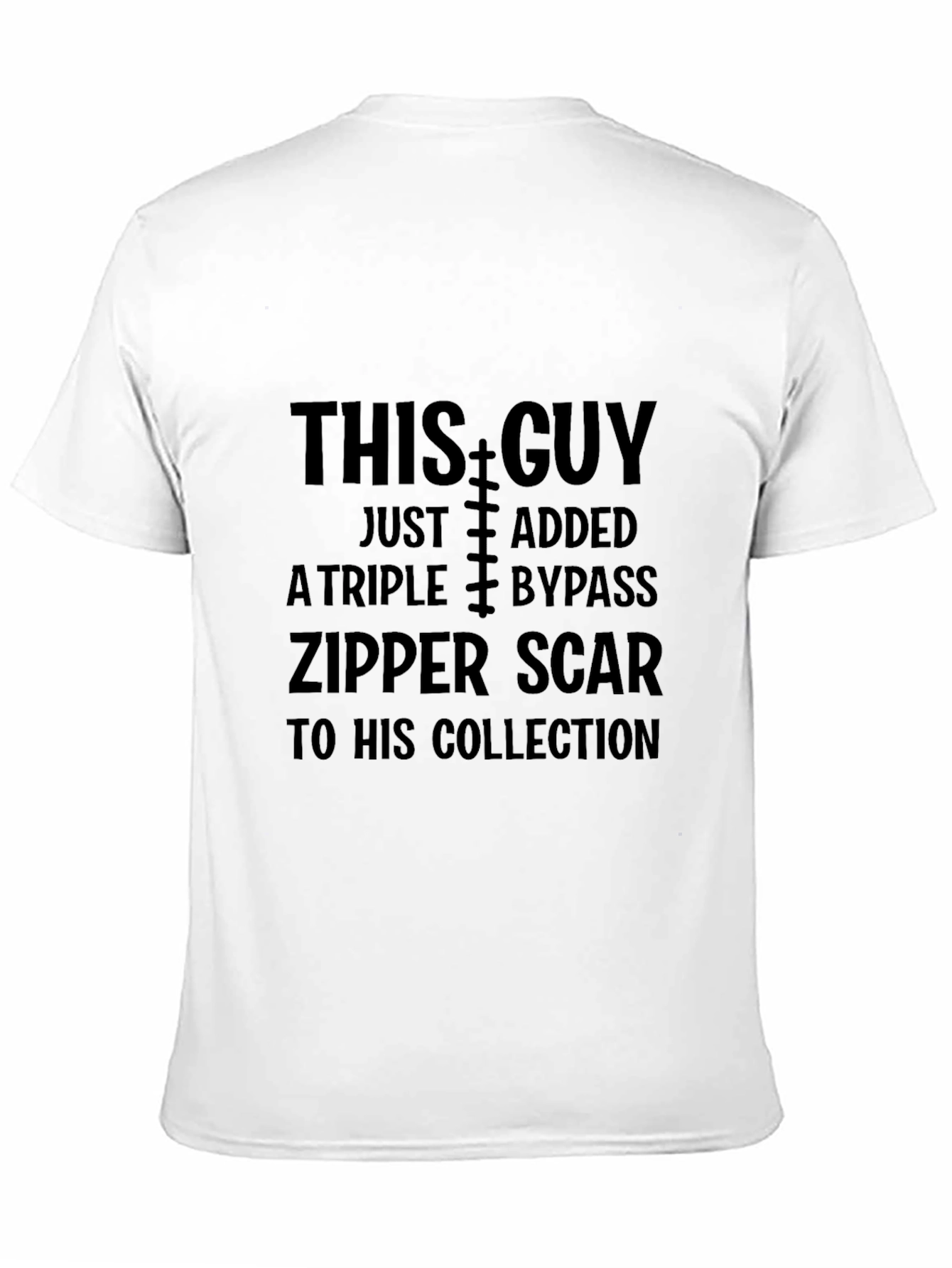 Black Triple Bypass Zipper Scar T-Shirt view 11