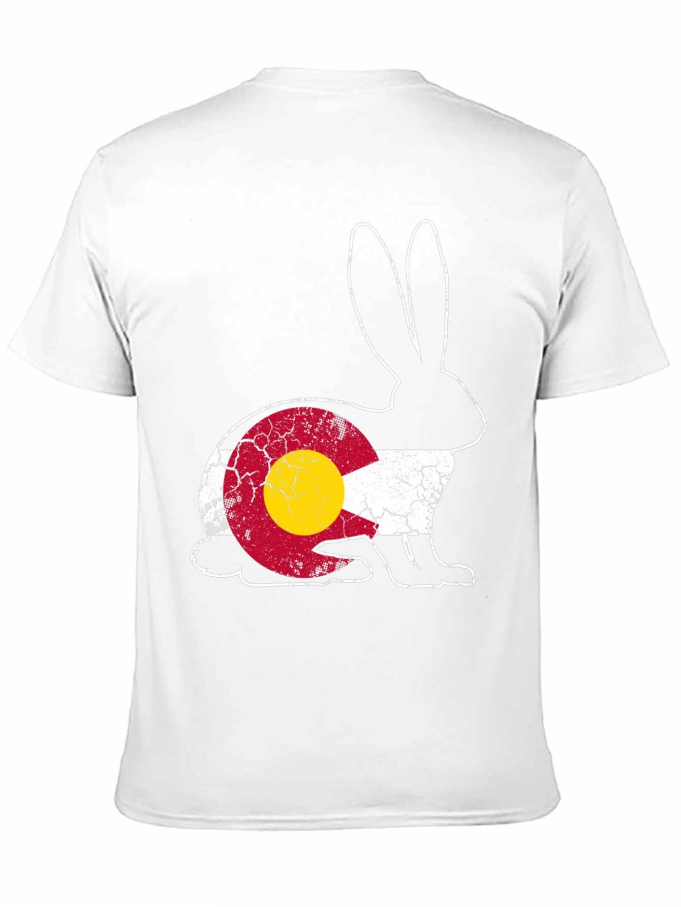Black Colorado Flag Rabbit Graphic Tee view 11