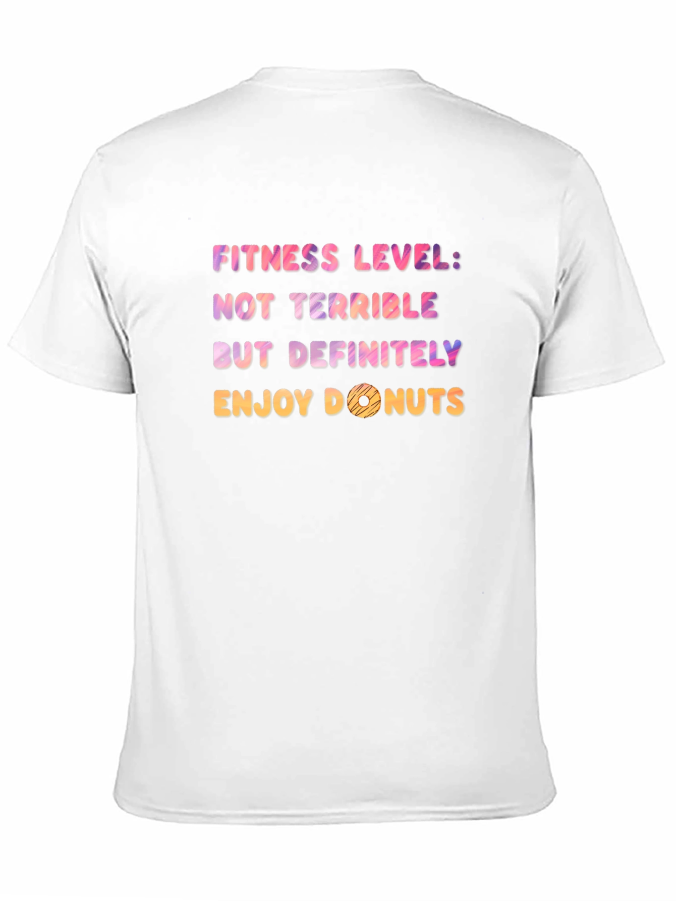 Black Funny Fitness Level Donuts Graphic Tee view 11