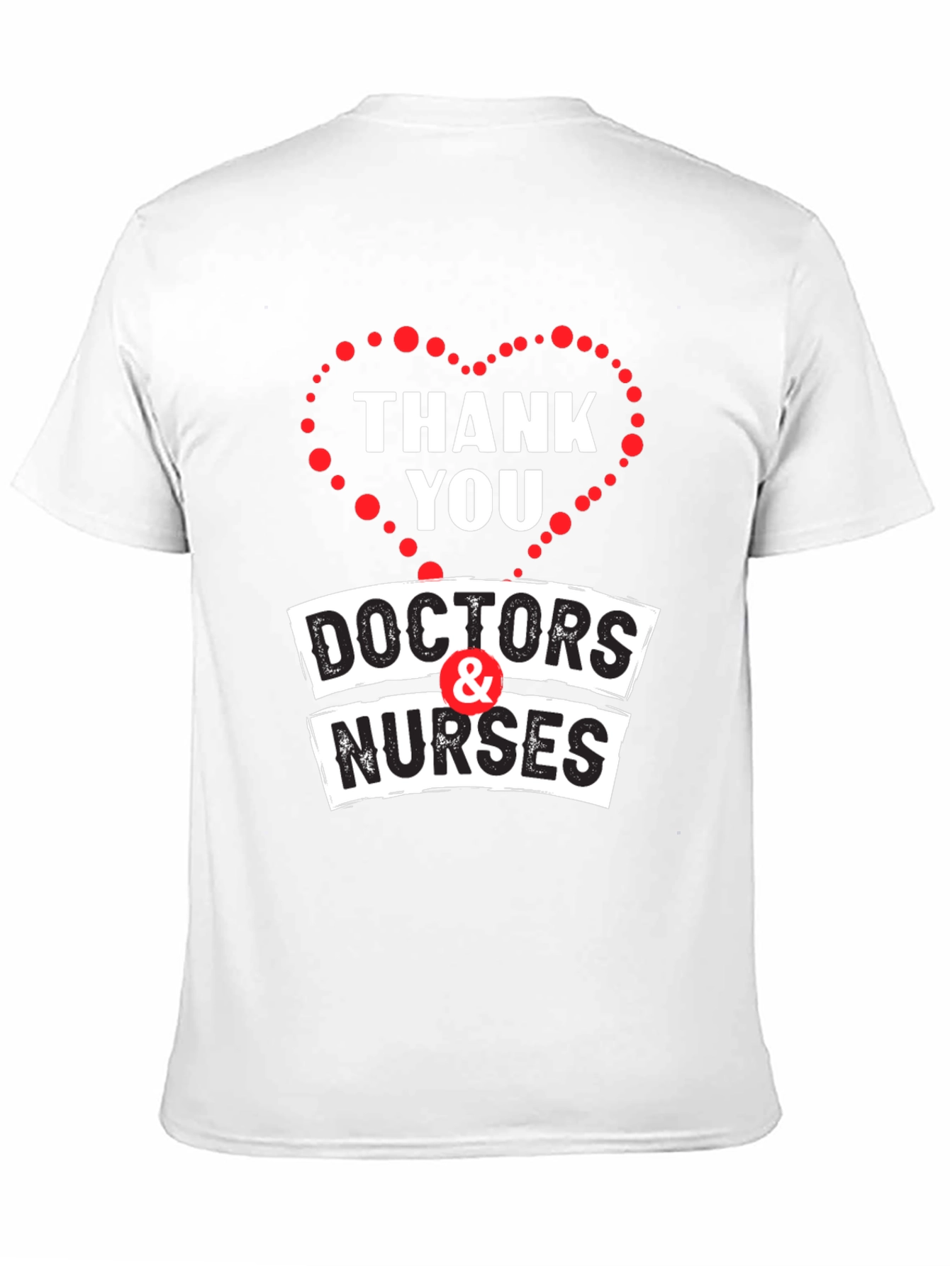 Black Thank You Doctors & Nurses Graphic T-Shirt view 11