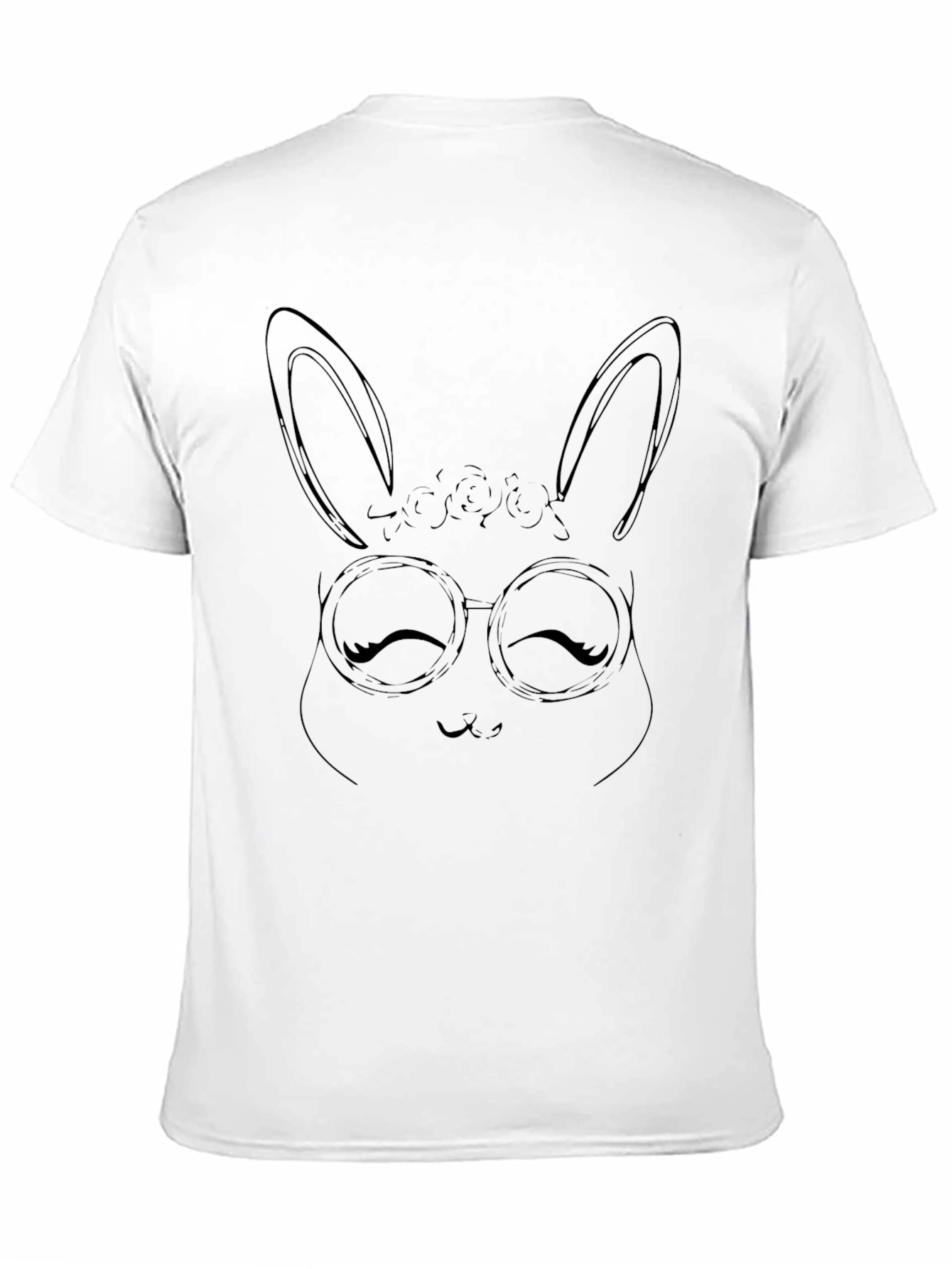 Black Bunny Glasses T-Shirt - Cute Animal Tee view 11