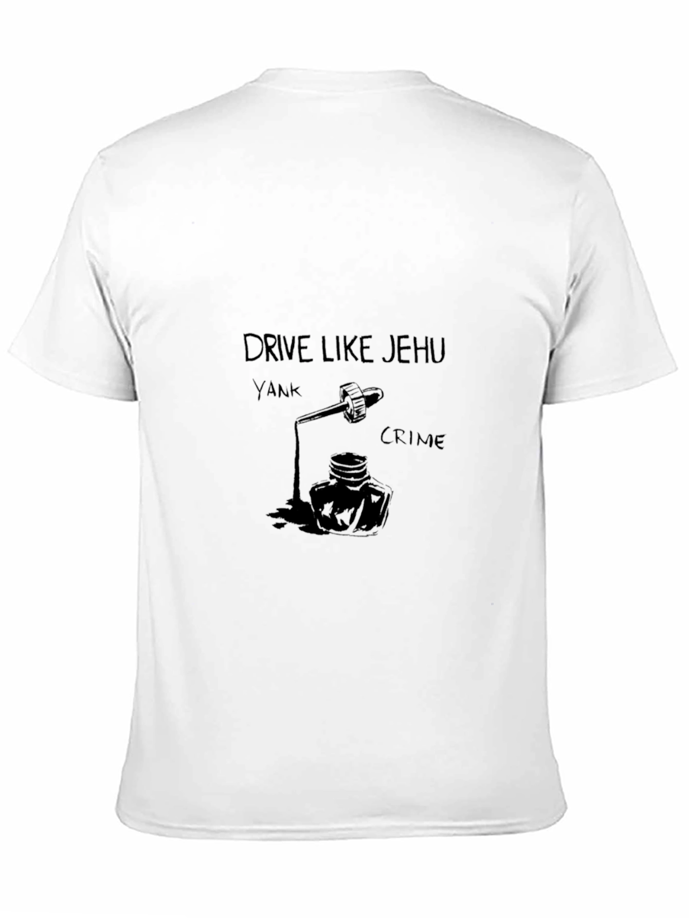 Black Drive Like Jehu T-Shirt - Black Cotton Tee view 11