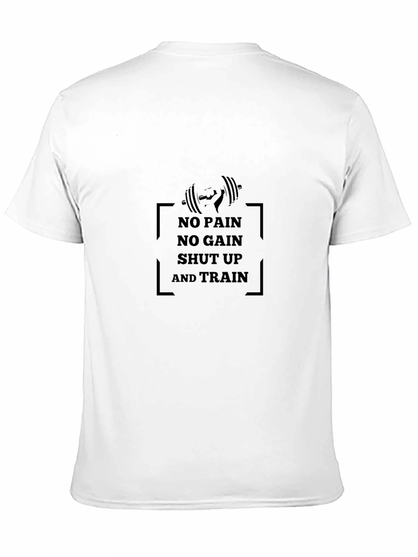Black No Pain No Gain T-Shirt - Black Gym Motivation Tee view 11