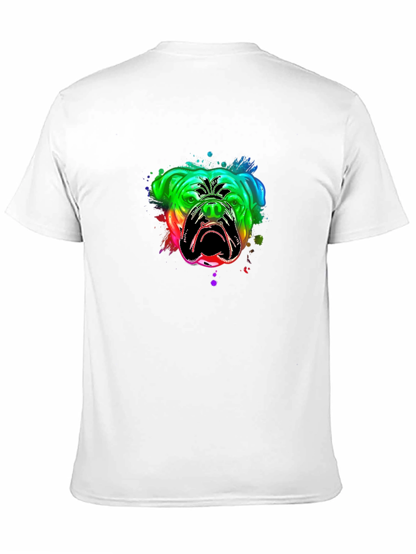 Black Bulldog Rainbow Graphic T-Shirt - Black view 11