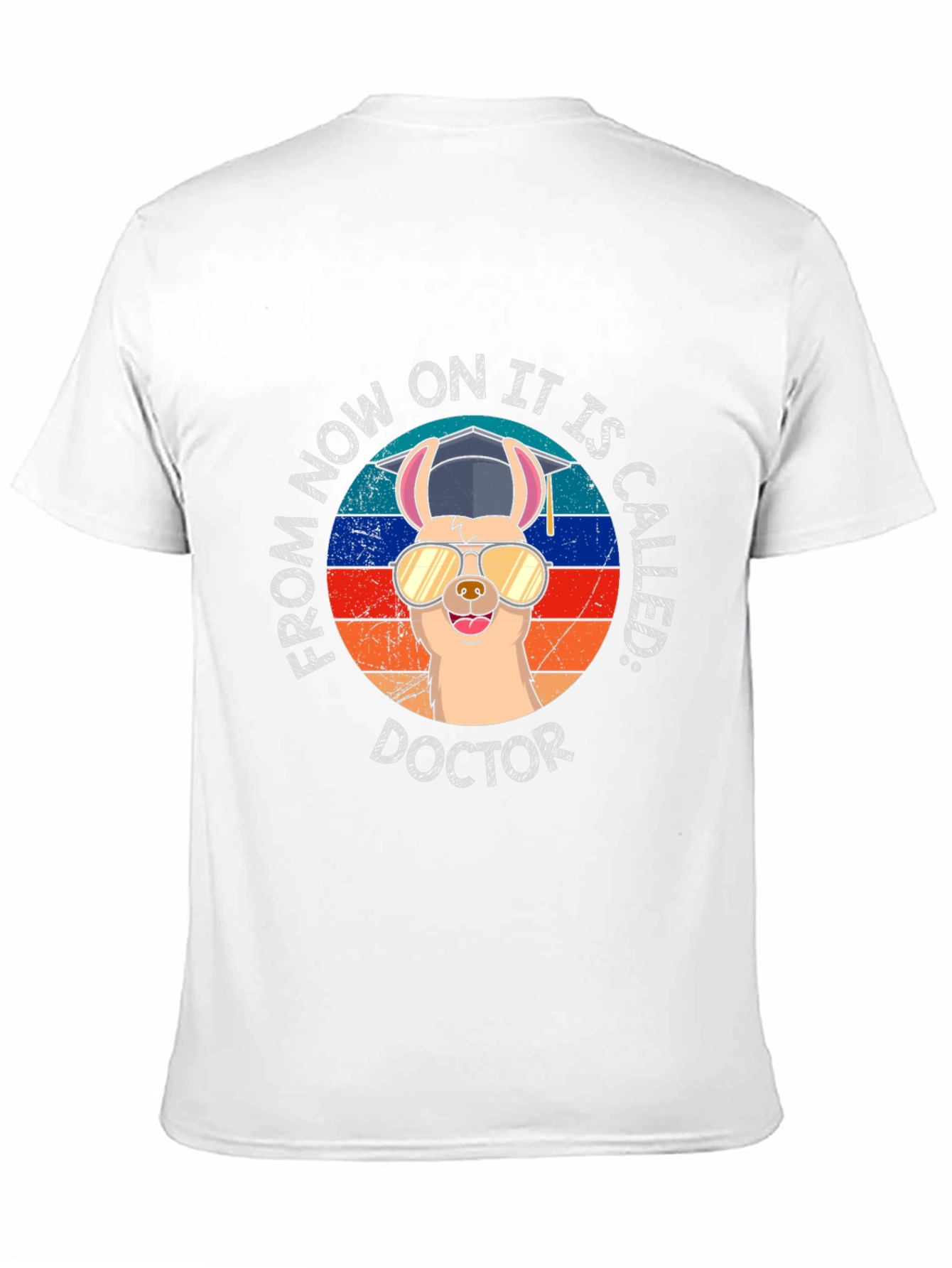Black Doctor Llama T-Shirt - Graduation Gift view 11