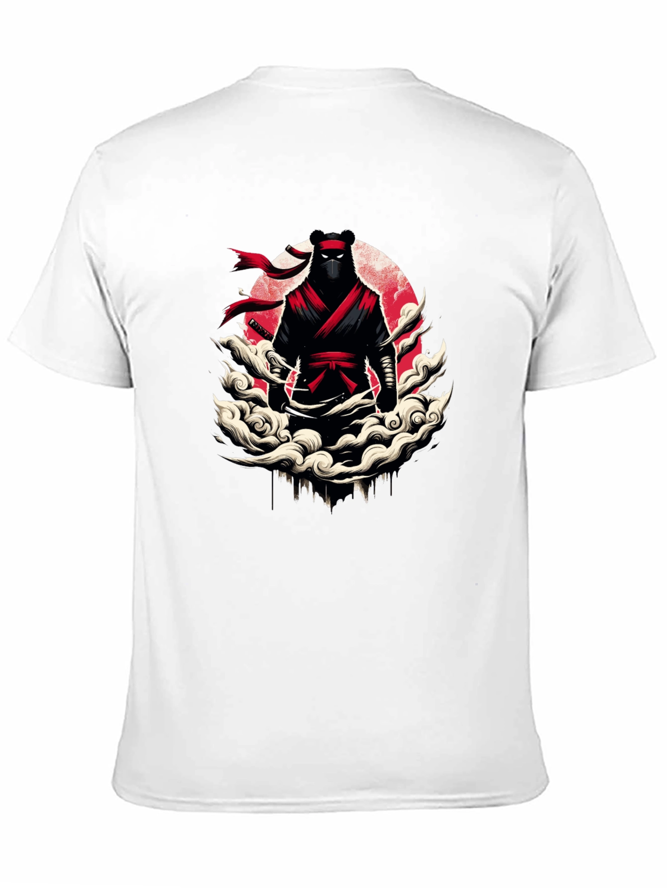 Black Ninja Bear Graphic T-Shirt - Unique Design view 11