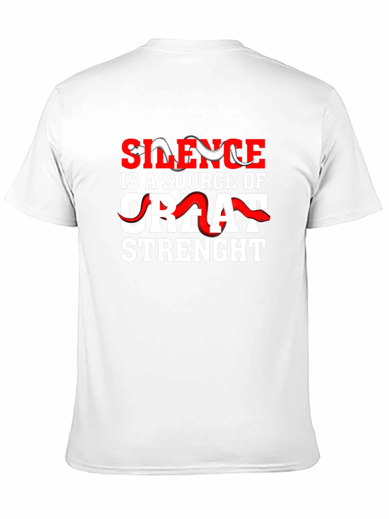 Black Silence is Strength Graphic T-Shirt view 11