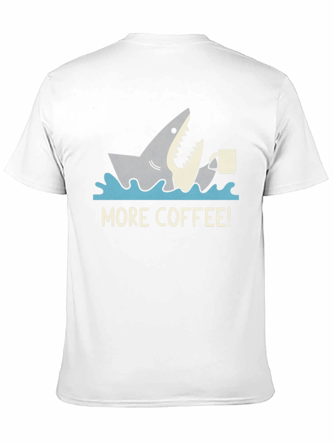 Black More Coffee Shark Graphic Tee - Black Cotton T-Shirt view 11