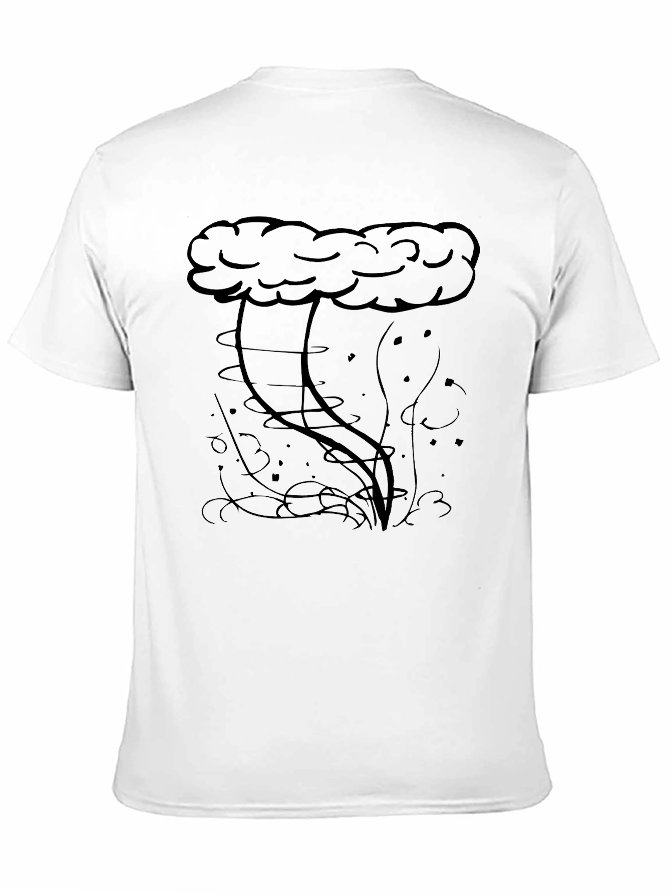 Black Storm Cloud Graphic Tee - Black Cotton Blend view 11