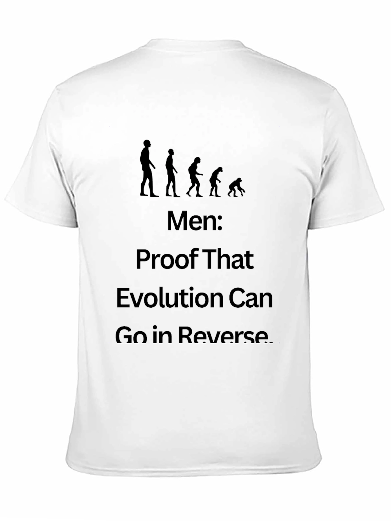 Black Evolution Reversal Graphic Tee - Funny Mens T-Shirt view 11