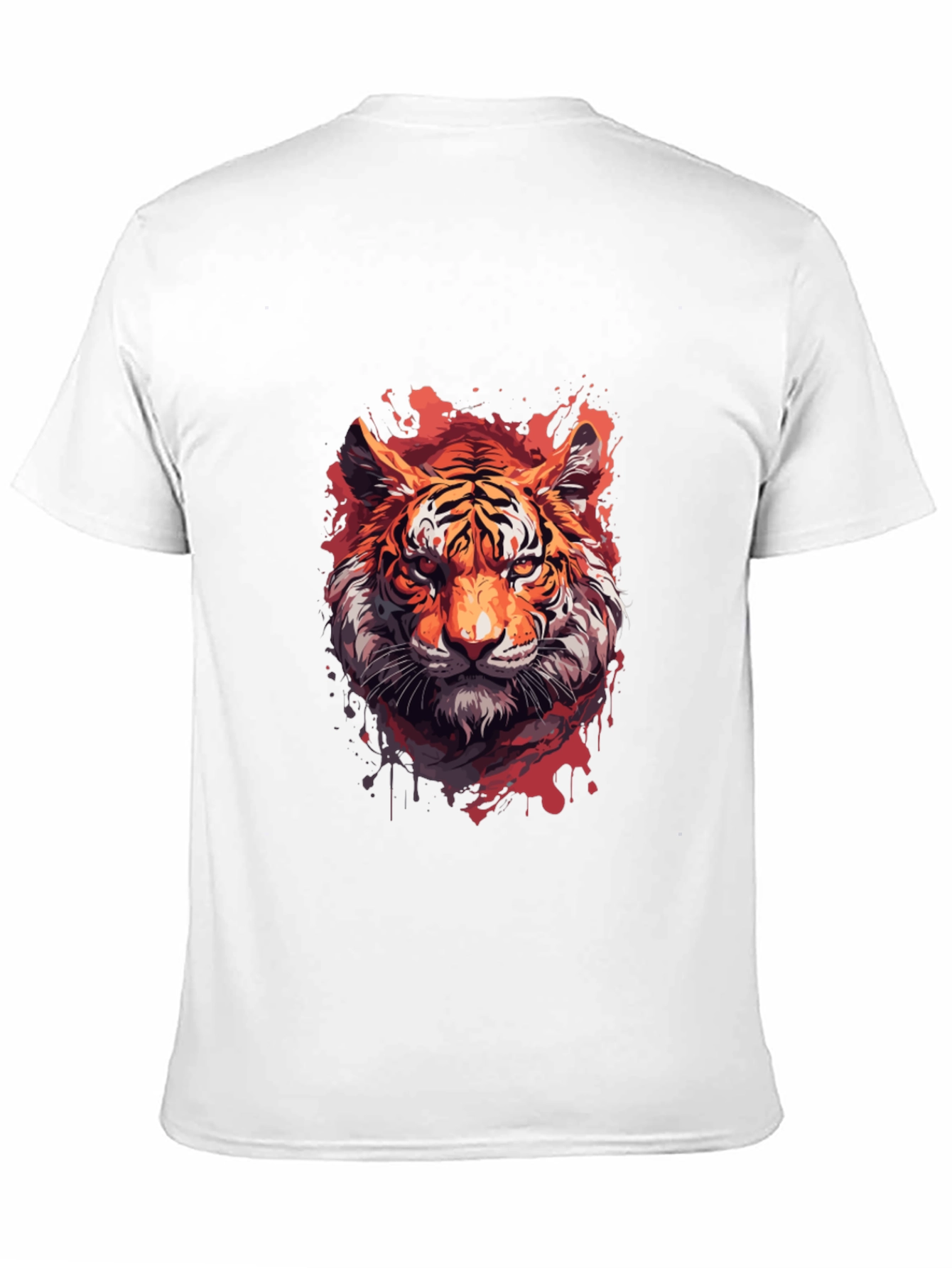 Black Tiger Graphic Print Black T-Shirt view 11