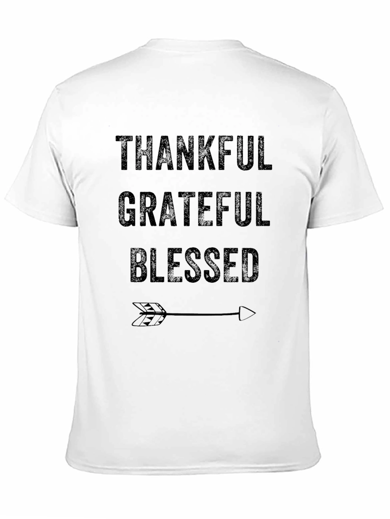 Black Thankful Grateful Blessed Graphic Tee view 11