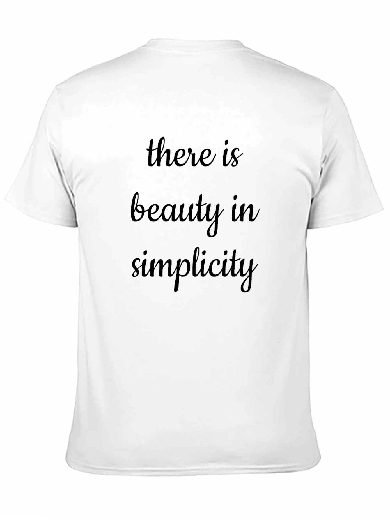Minimalist "Beauty in Simplicity" Black T-Shirt - 11