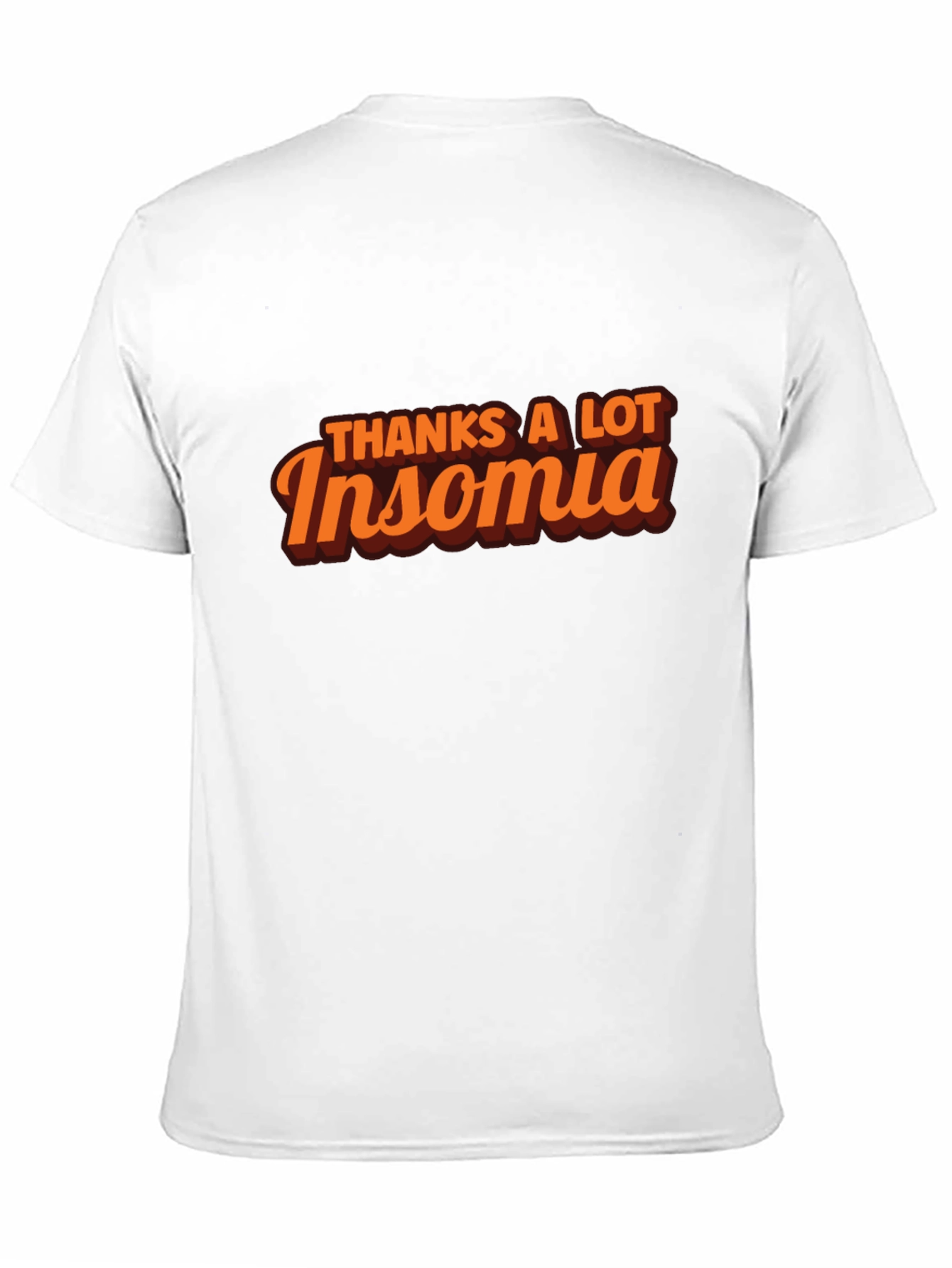 Black Thanks A Lot Insomnia Black Graphic T-Shirt view 11