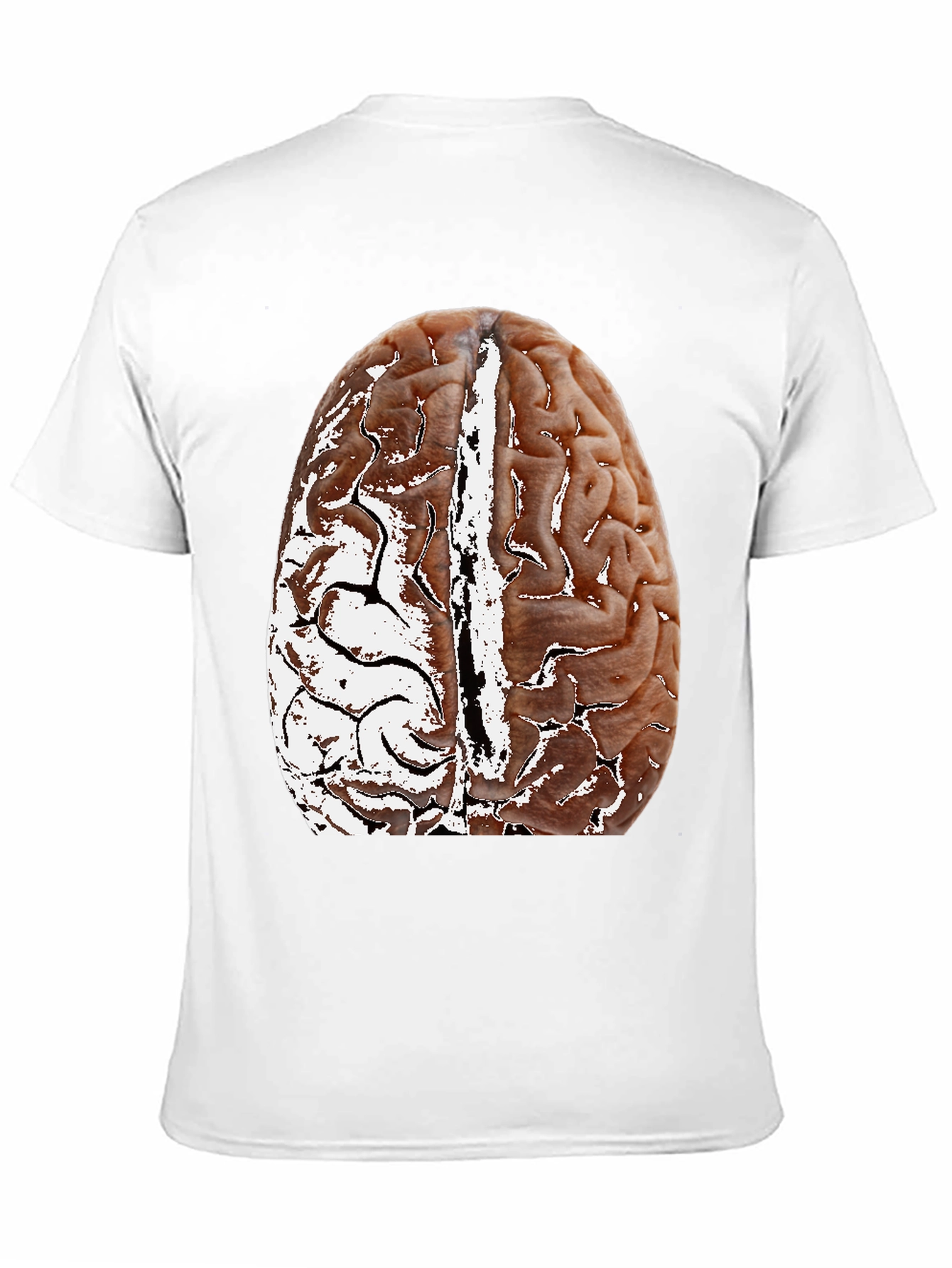 Black Brain Graphic Black T-Shirt - Anatomical Design view 11