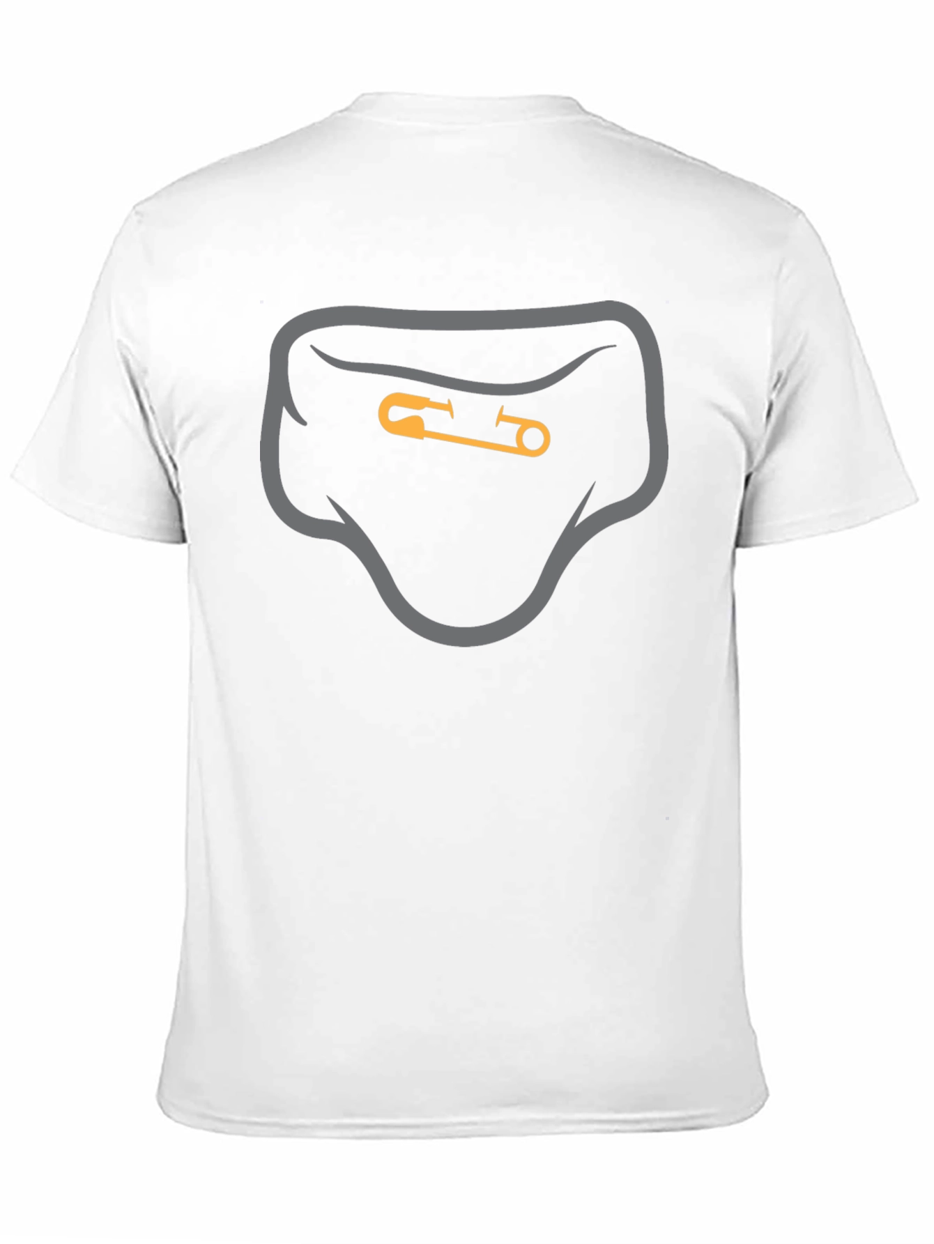 Black Diaper Pin Graphic T-Shirt - Quirky Novelty Tee view 11