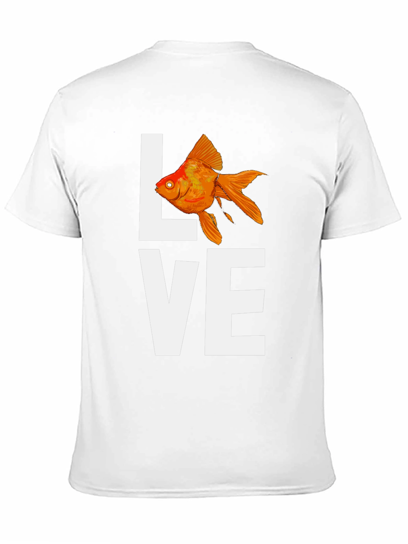 Black Love Goldfish T-Shirt - Unique Graphic Tee view 11