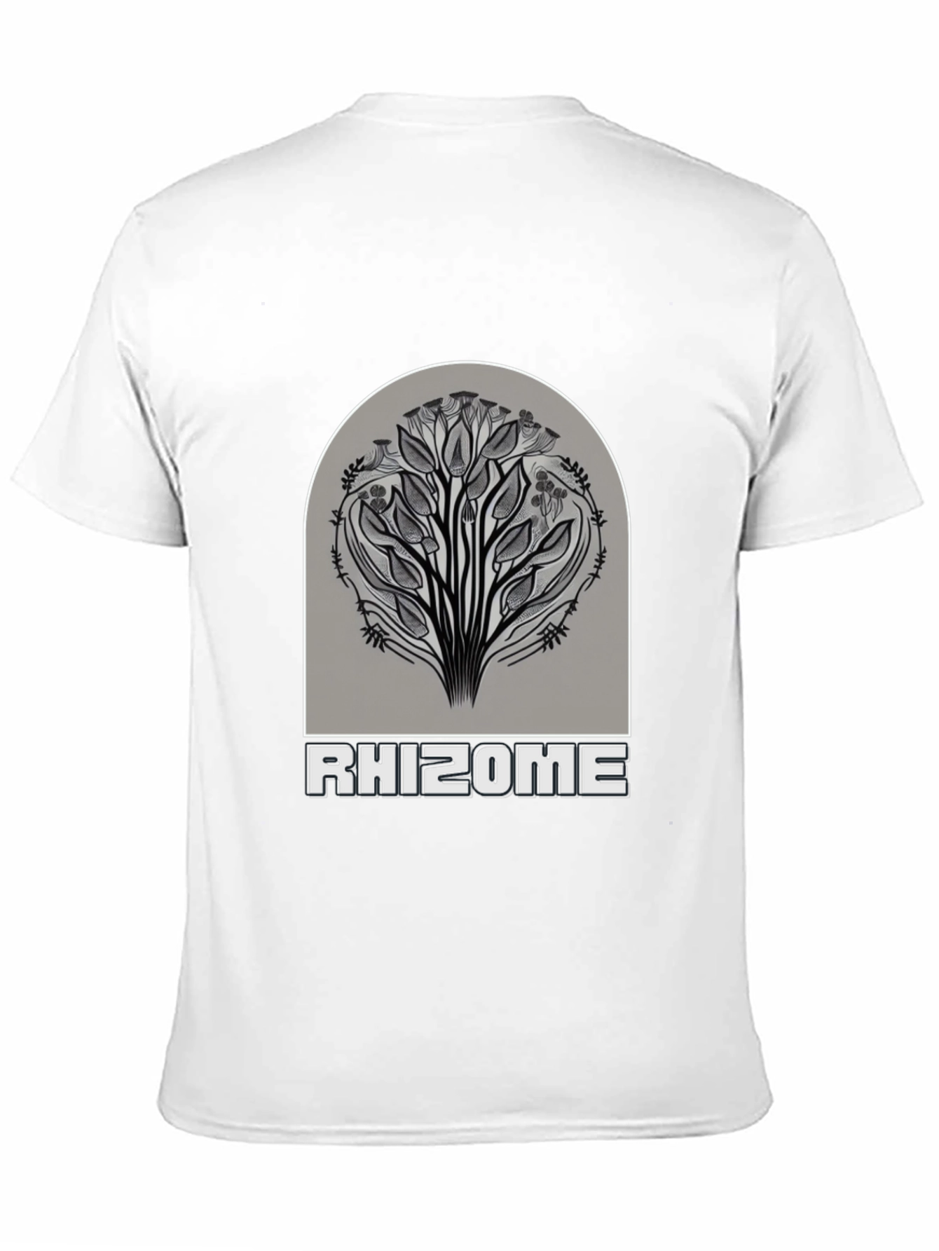 Black Rhizome Graphic Tee - Stylish Unisex Black T-Shirt view 11