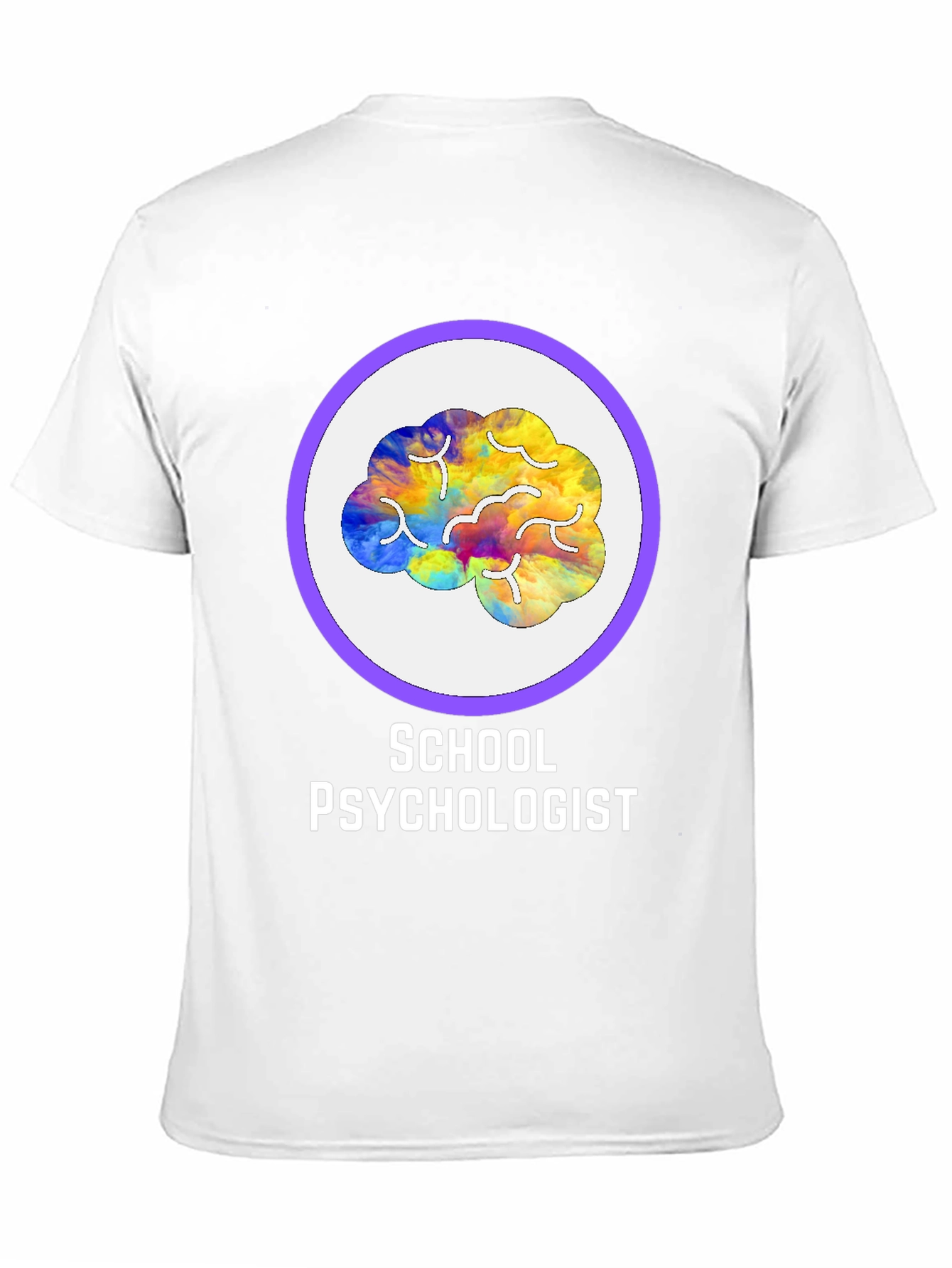 Black School Psychologist Brain Graphic Tee view 11