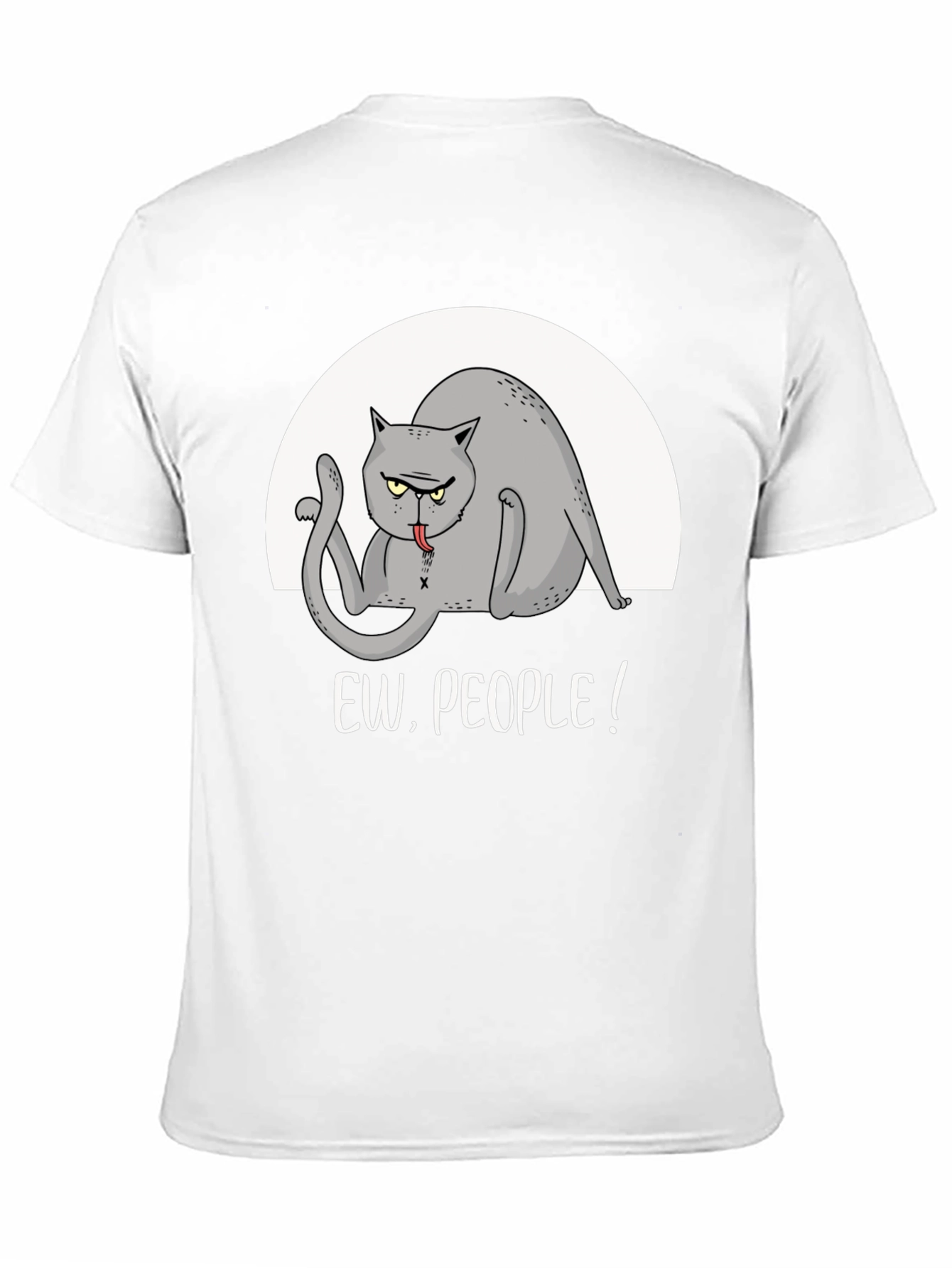 Black Ew, People! Graphic Tee - Funny Cat T-Shirt view 11