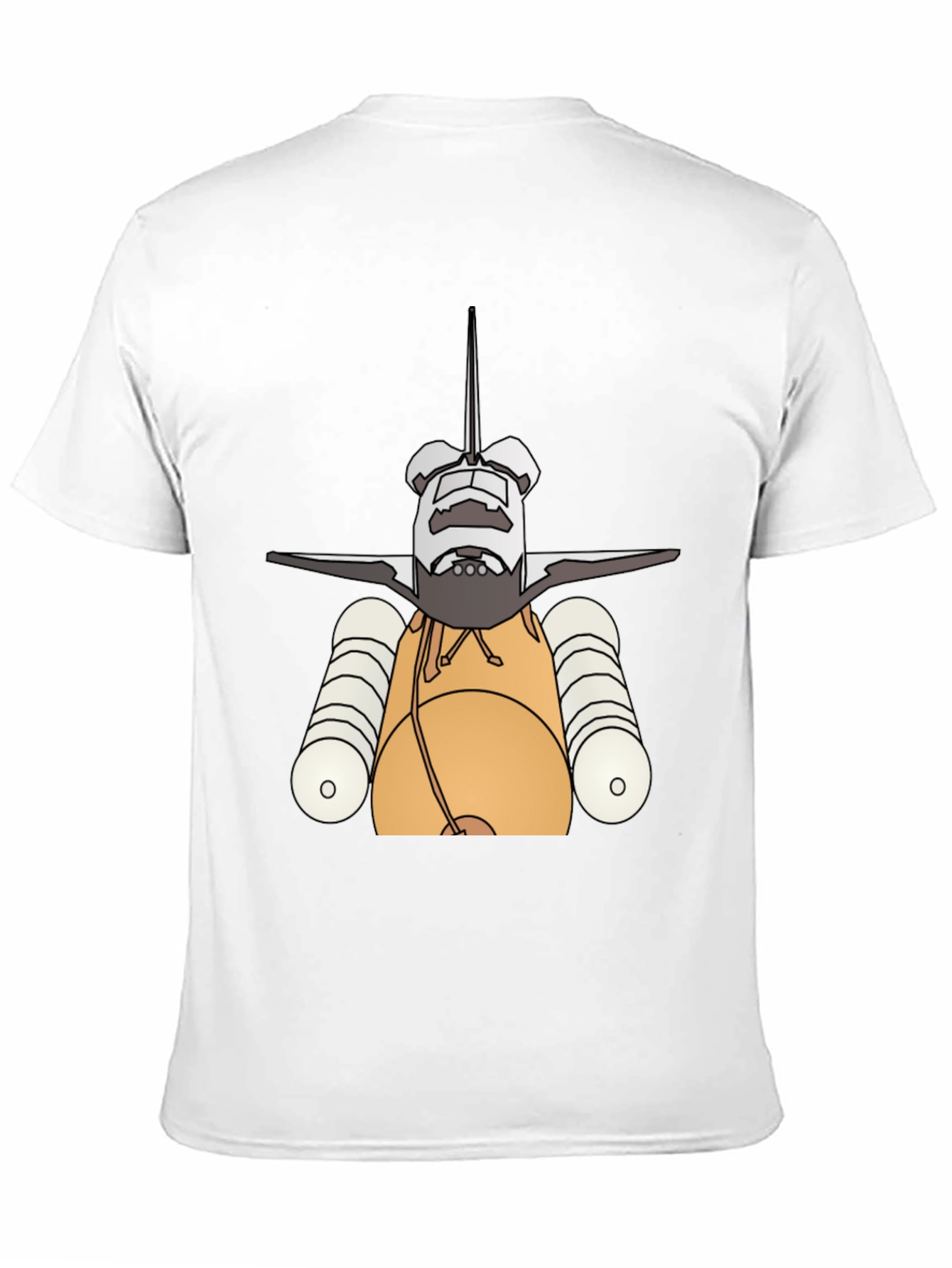 Black Space Shuttle Graphic Tee - Black Cotton view 11